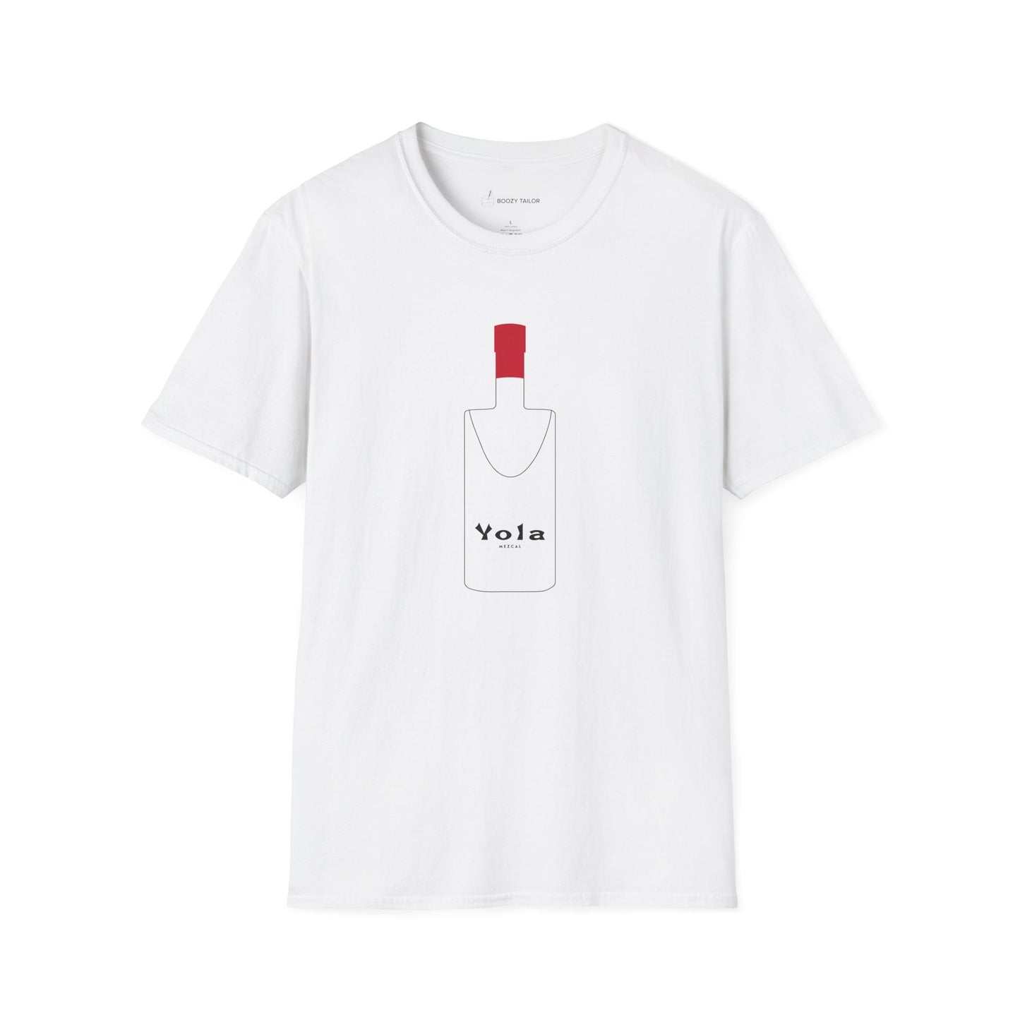 Yola Mezcal Bottle Outline Unisex Softstyle T-Shirt