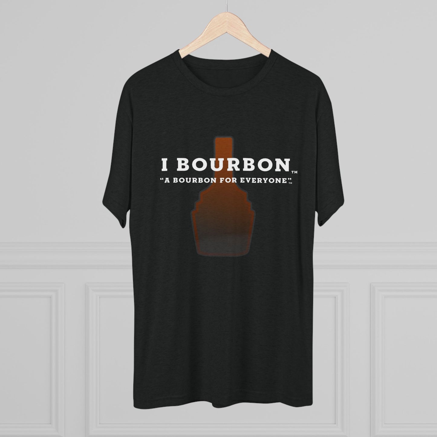 I Bourbon Outline Unisex Tri-Blend Crew Tee