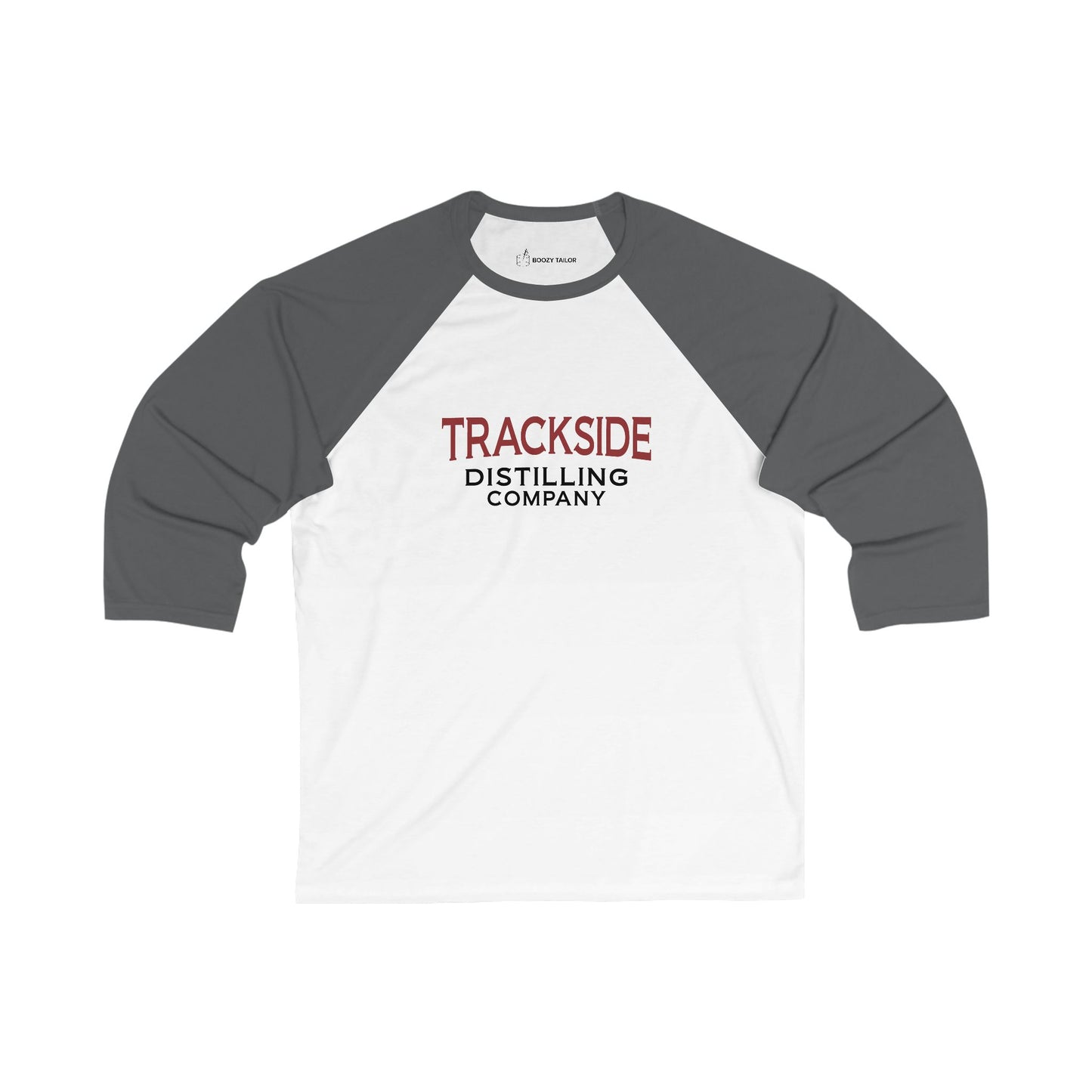 Trackside Distilling Raglan Unisex 3\4 Sleeve Baseball Tee