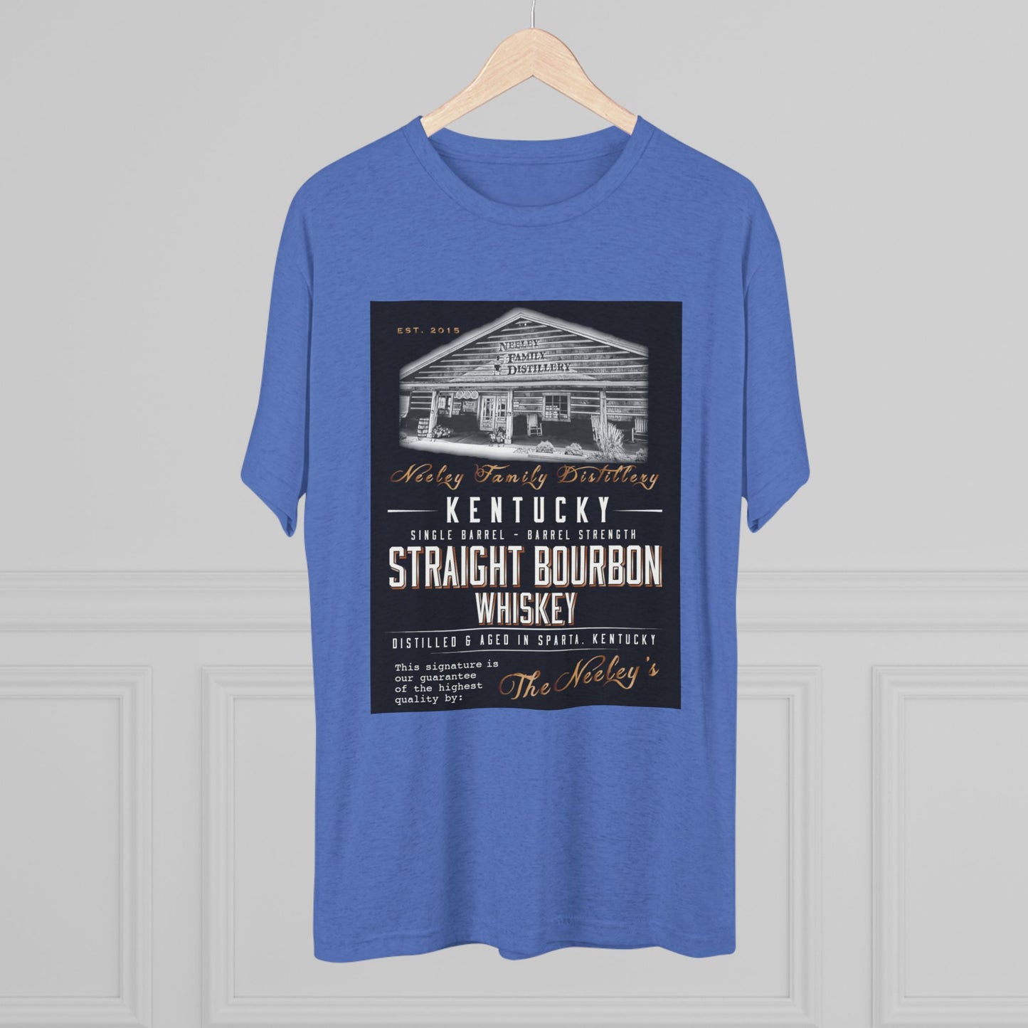 Neeley Family Distillery Bourbon Unisex Tri-Blend Crew Tee