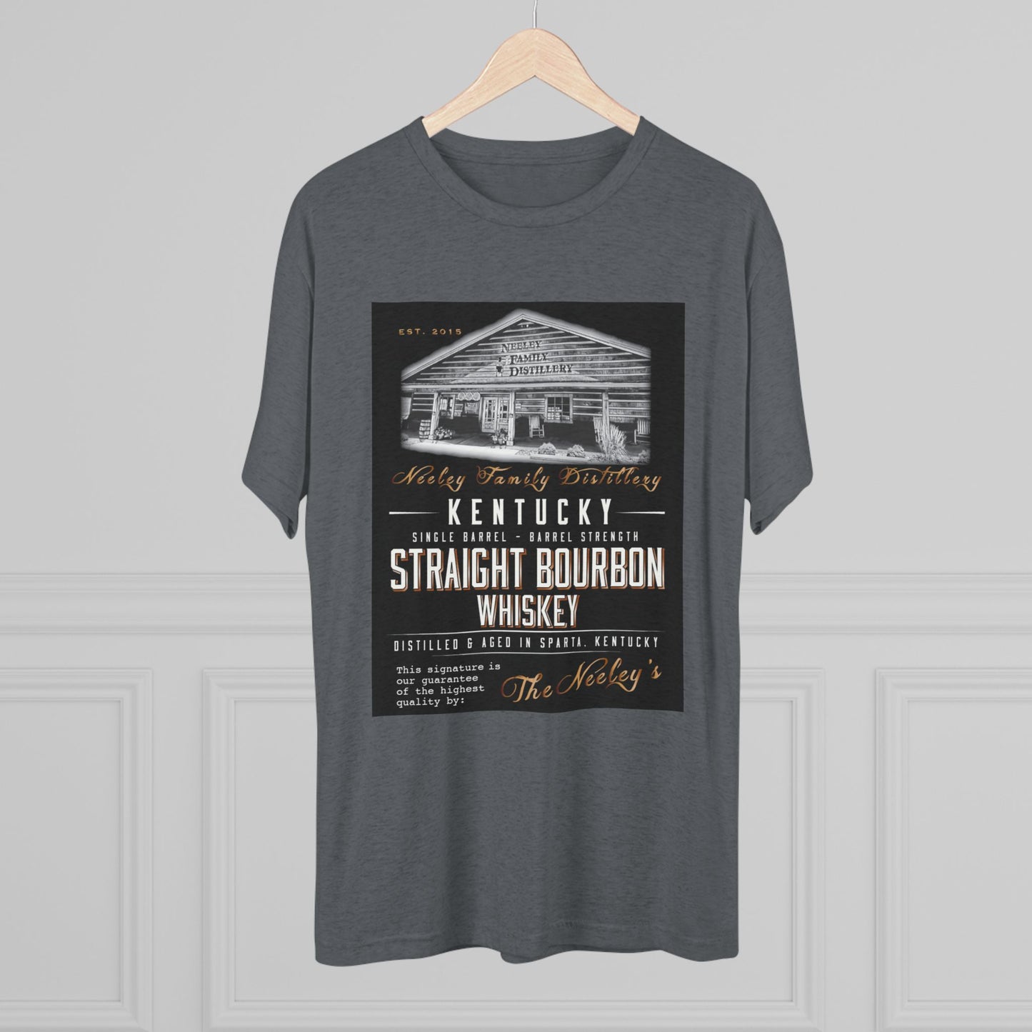 Neeley Family Distillery Bourbon Unisex Tri-Blend Crew Tee