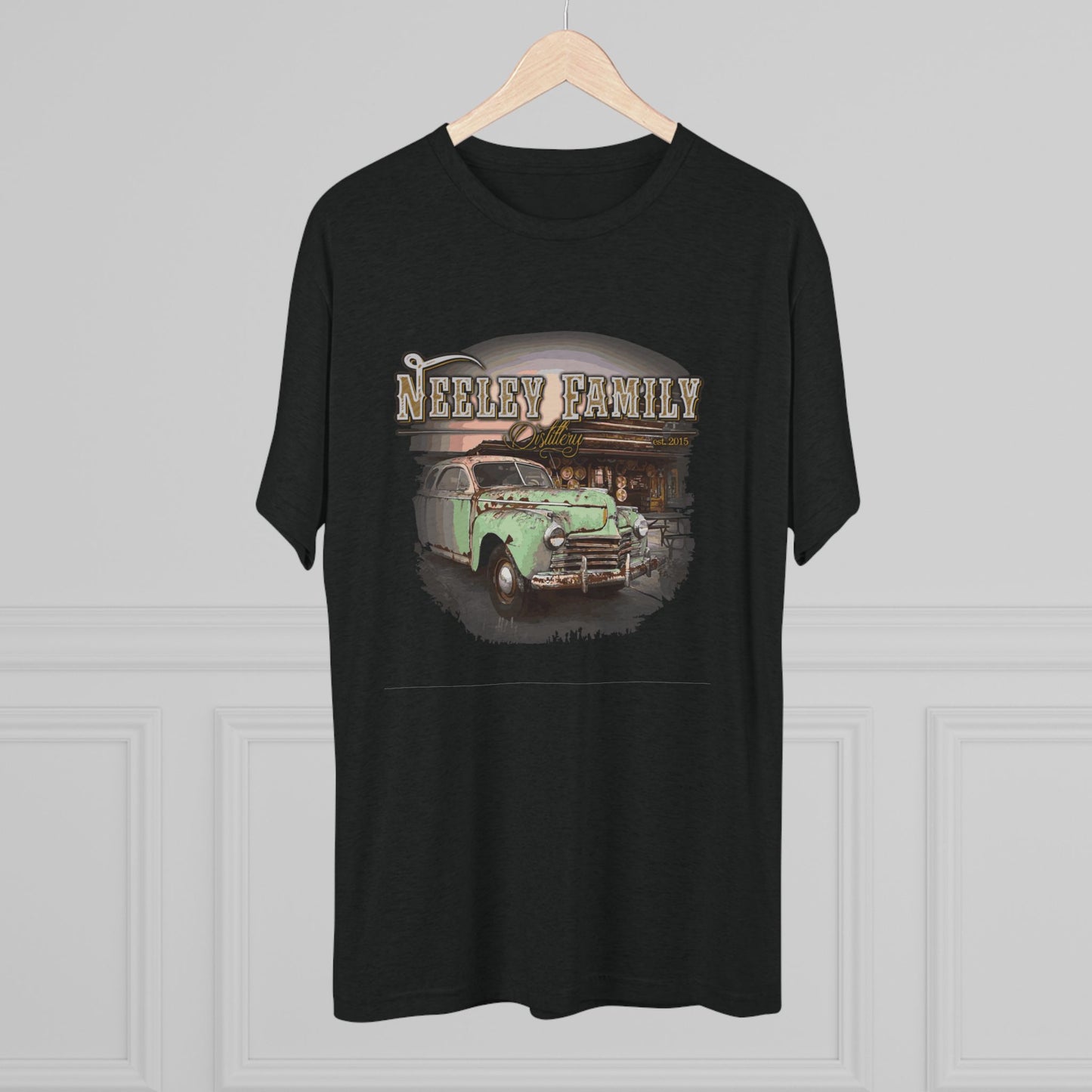 Neeley Family Distillery Car Unisex Tri-Blend Crew Tee