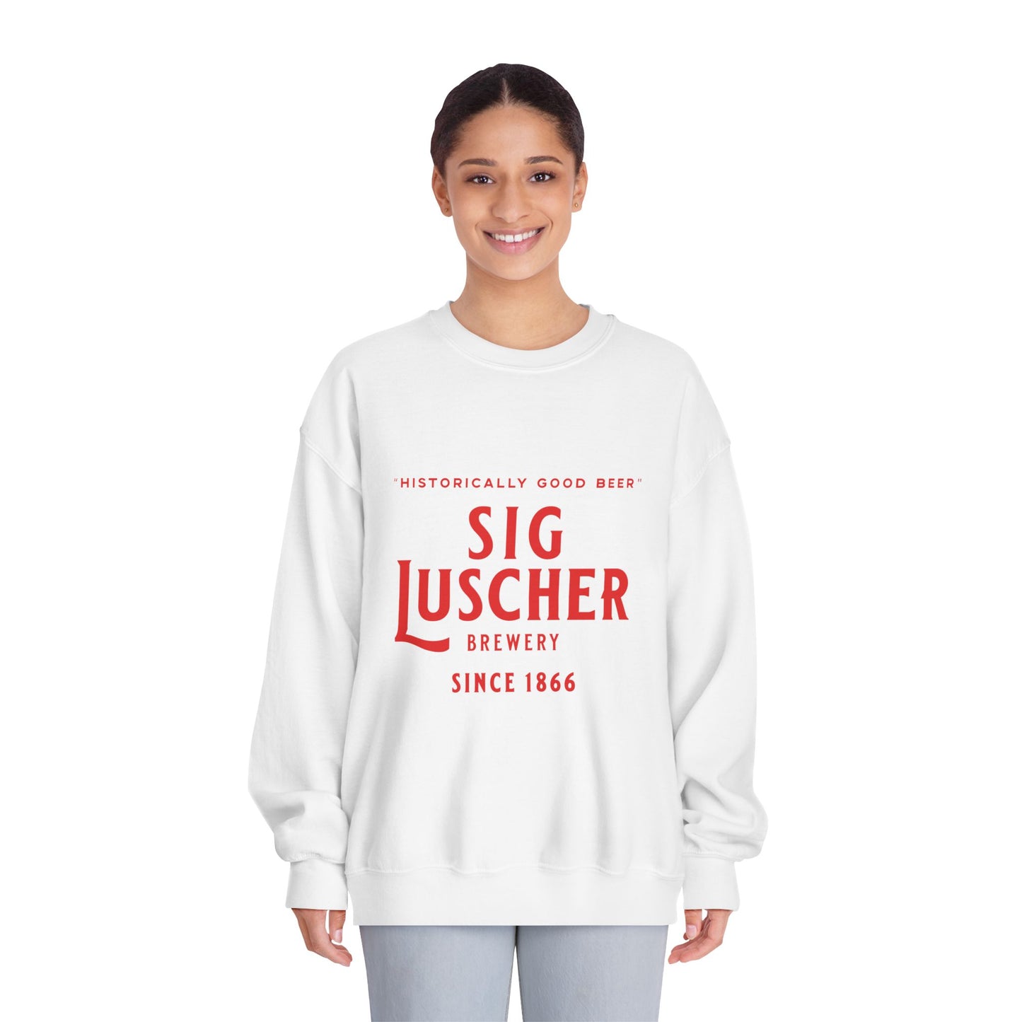 Sig Luscher Brewery Unisex DryBlend® Crewneck Sweatshirt