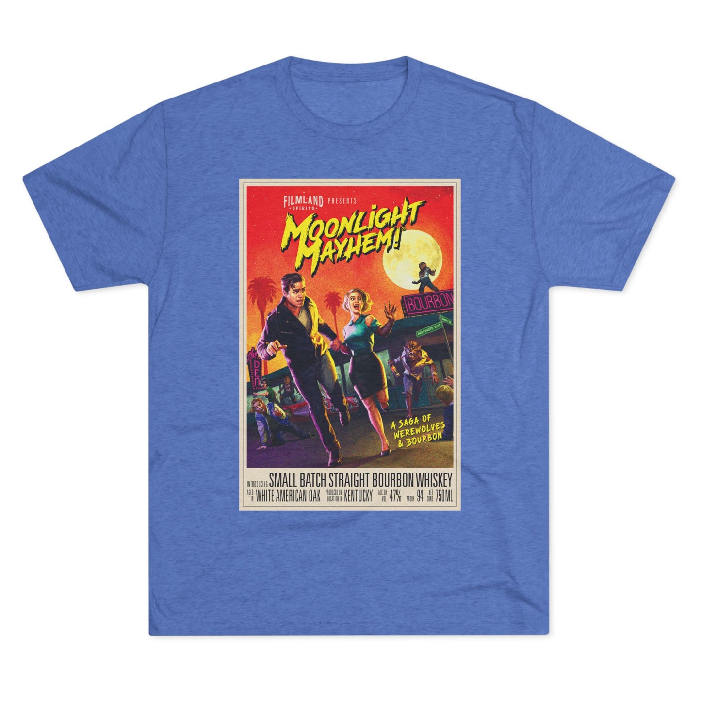 Filmland Moonlight Mayhem Unisex Tri-Blend Crew Tee