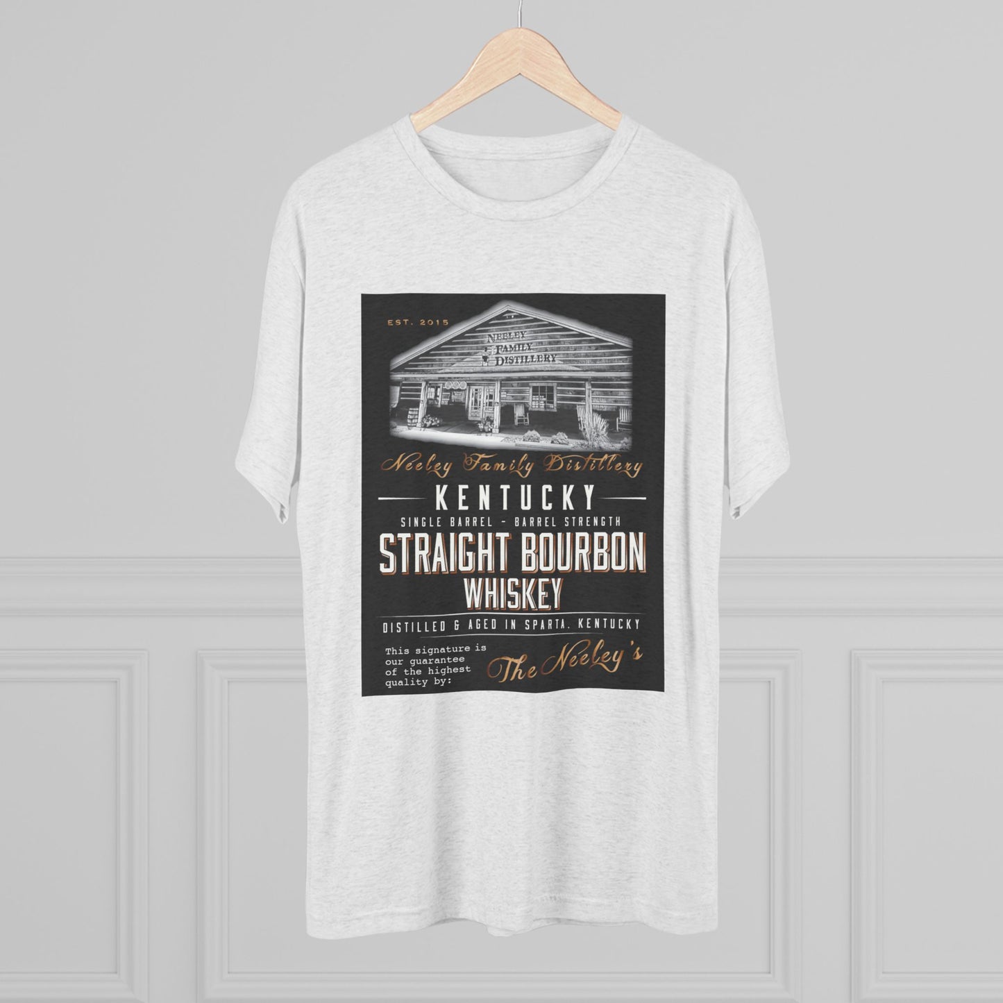 Neeley Family Distillery Bourbon Unisex Tri-Blend Crew Tee