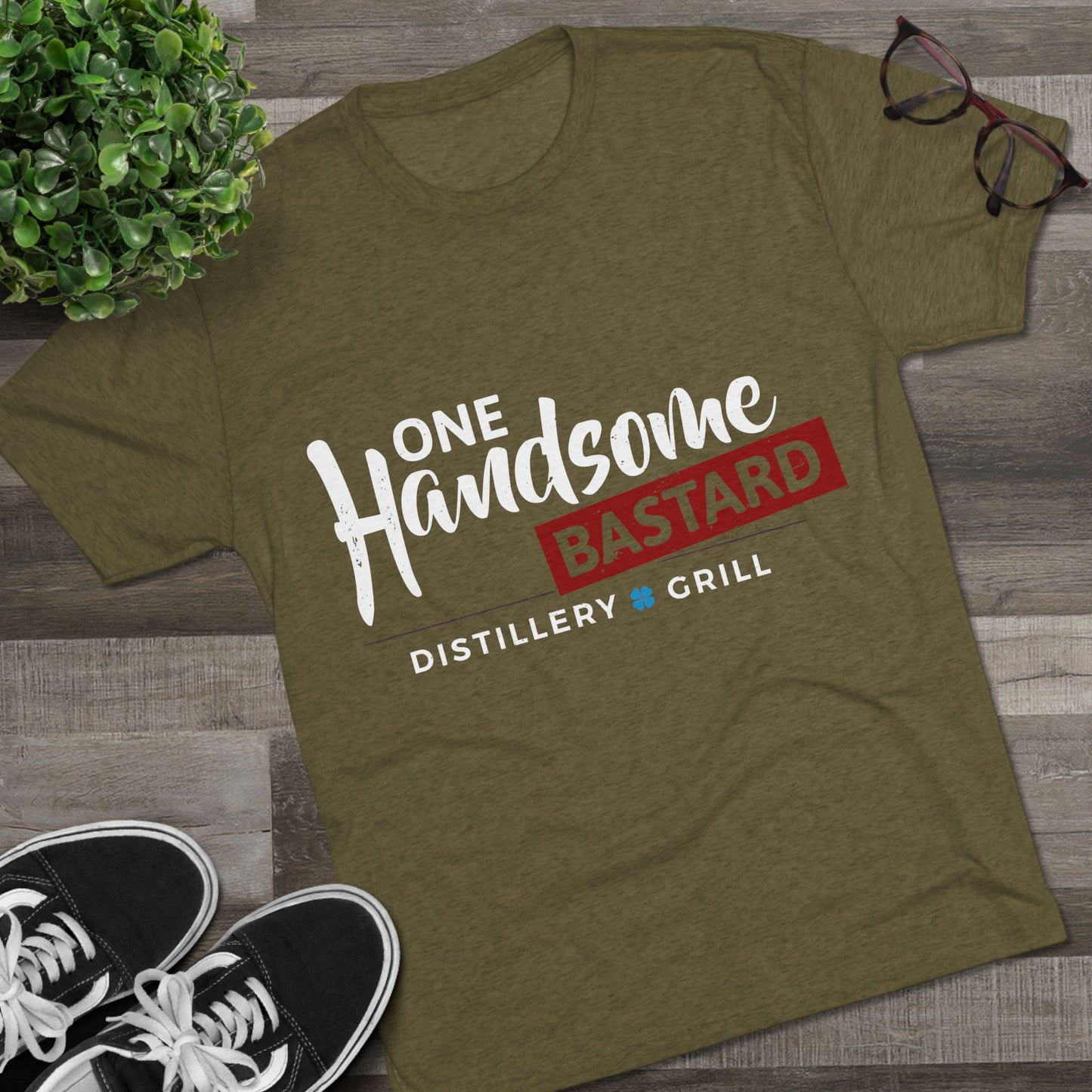 One Handsome Bastard Distillery Unisex Tri-Blend Crew Tee