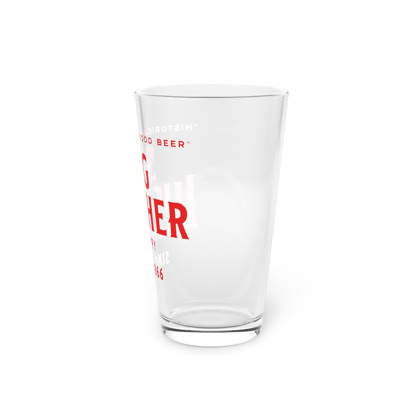 Sig Luscher Brewery Pint Glass, 16oz