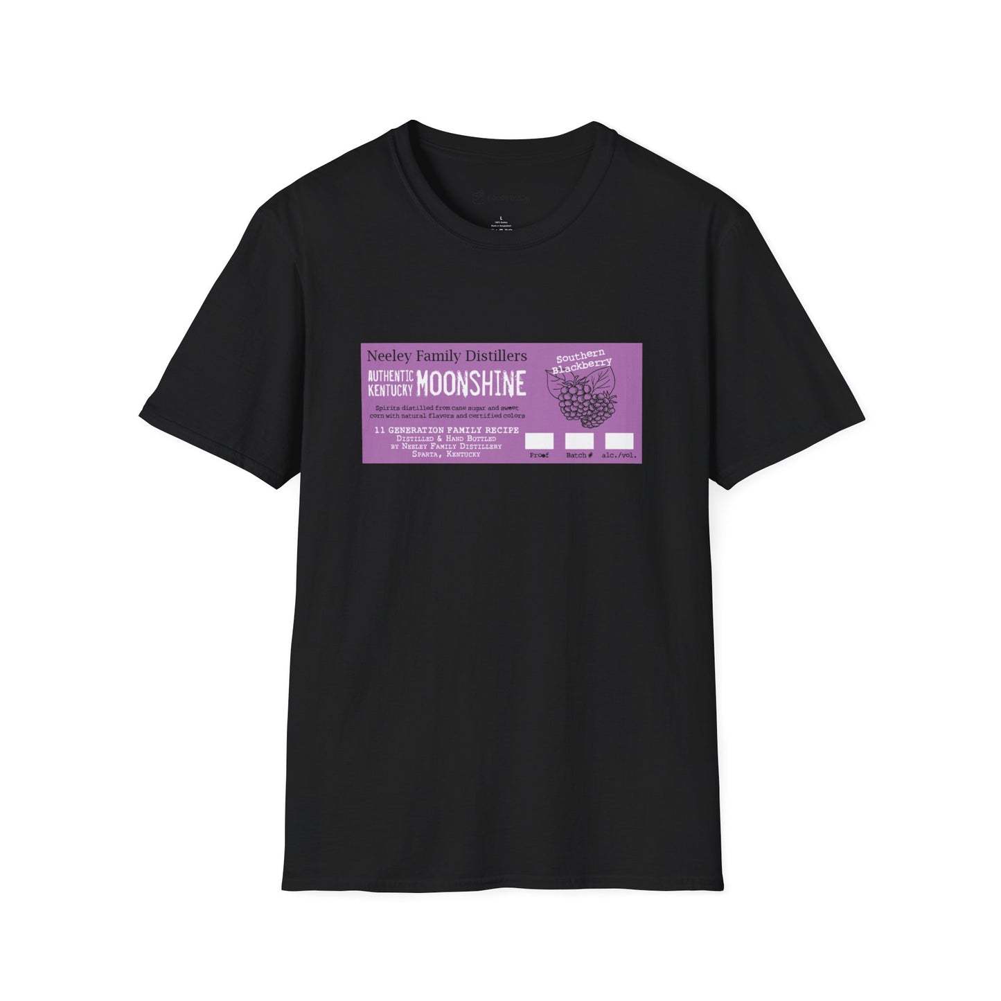 Neeley Family Distillers Southern Blackberry Moonshine Unisex Softstyle T-Shirt