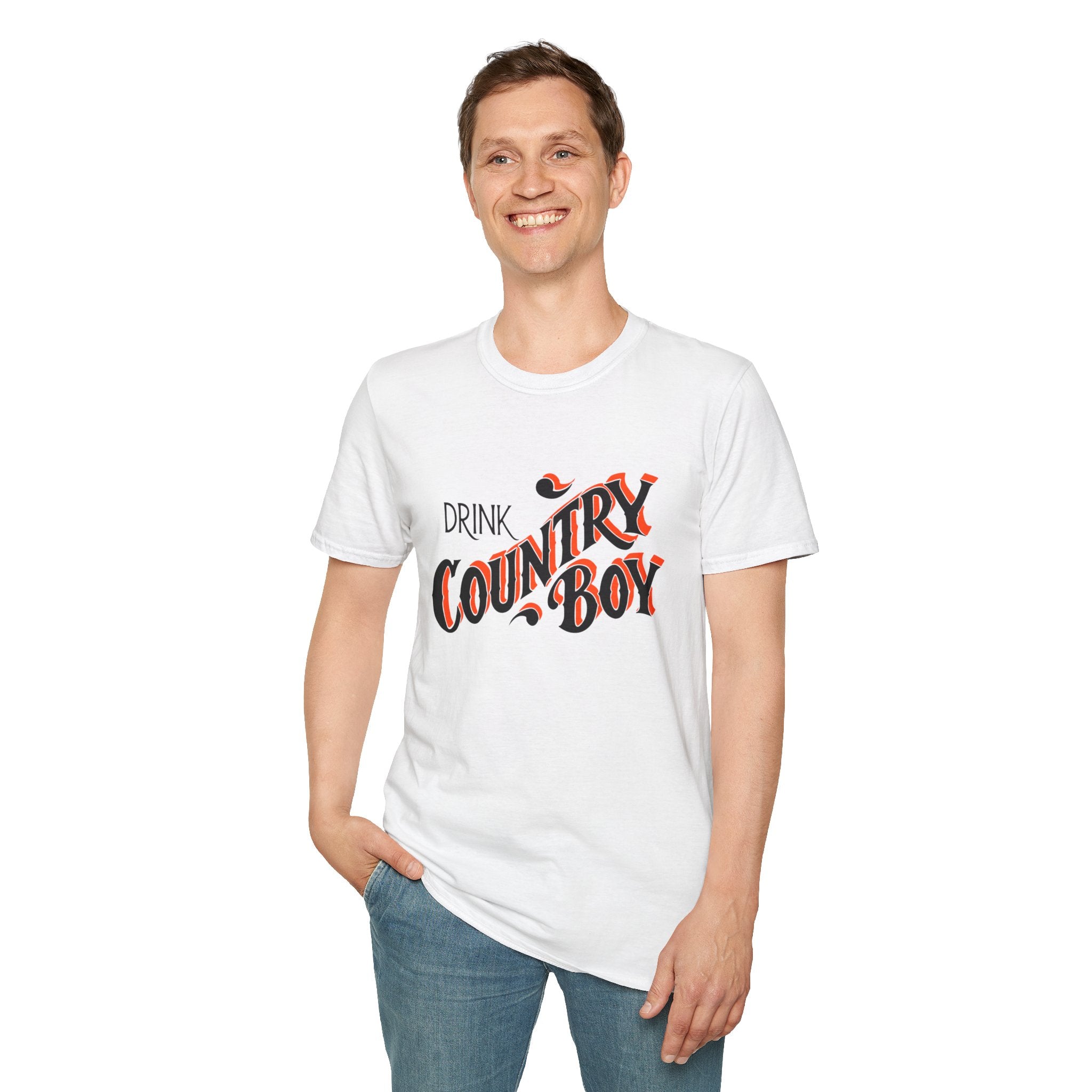 Drink Country Boy Beer Unisex Softstyle T-Shirt-13