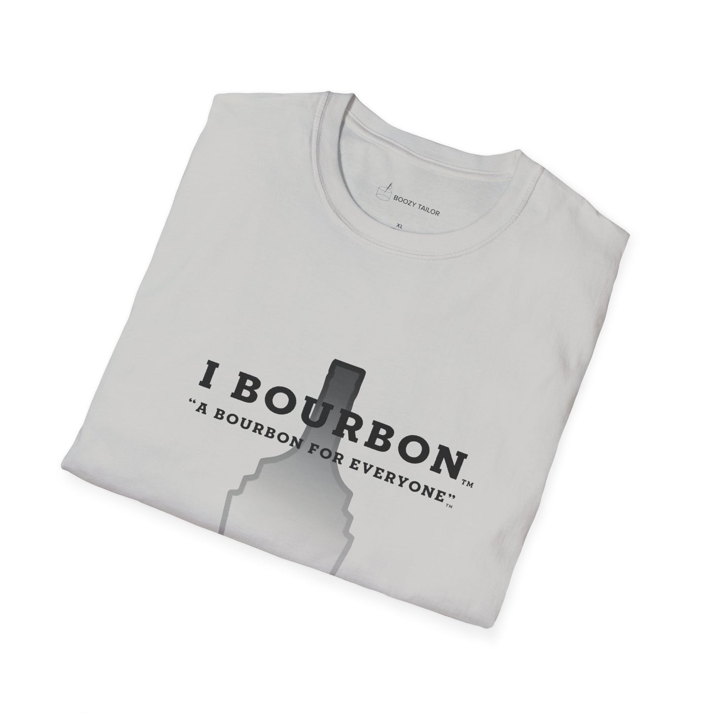 I Bourbon Faded Bottle Unisex Softstyle T-Shirt