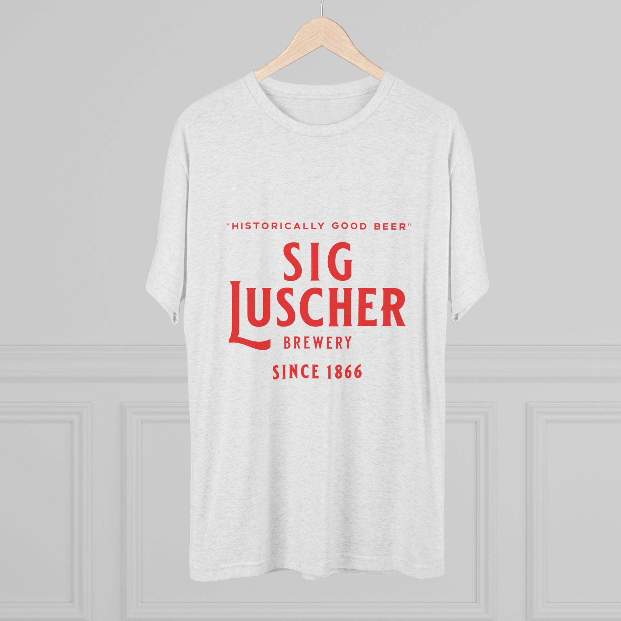 Sig Luscher Brewery Unisex Tri-Blend Crew Tee-7