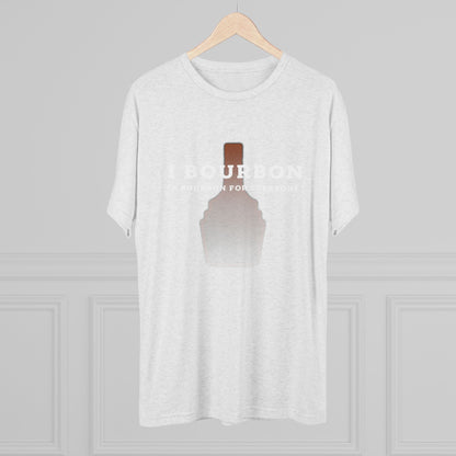 I Bourbon Outline Unisex Tri-Blend Crew Tee