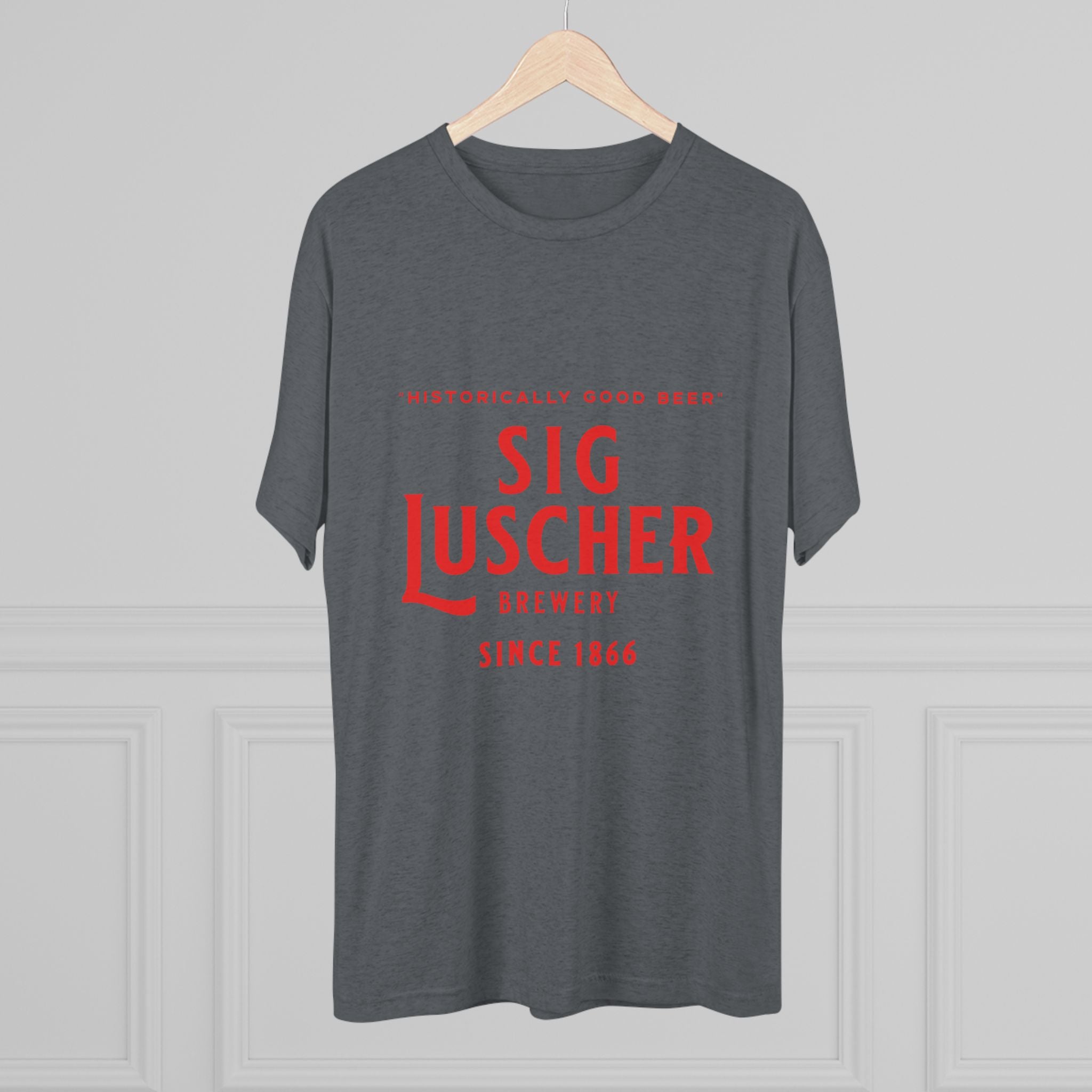 Sig Luscher Brewery Unisex Tri-Blend Crew Tee-10