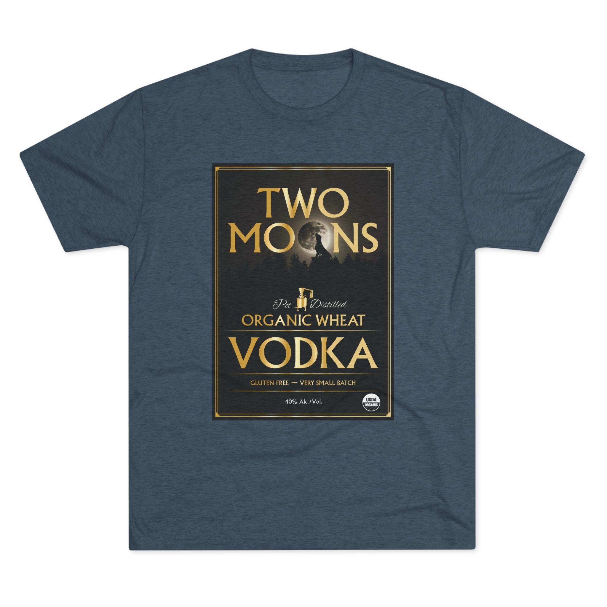 Two Moons Vodka Unisex Tri-Blend Crew Tee-3