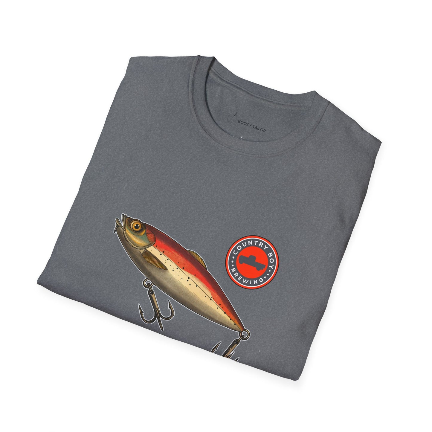 Country Boy Brewing Fishing Lure Unisex Softstyle T-Shirt