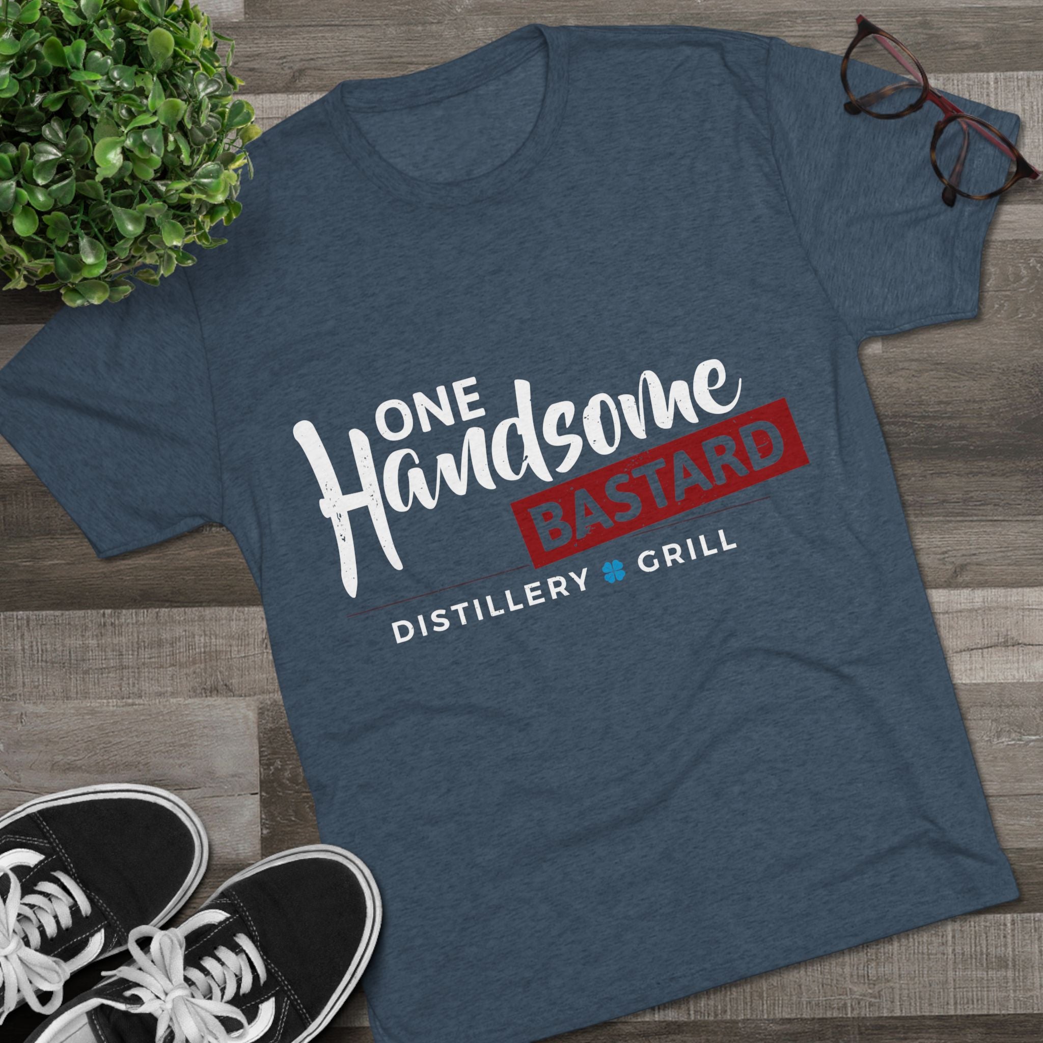 One Handsome Bastard Distillery Unisex Tri-Blend Crew Tee-24