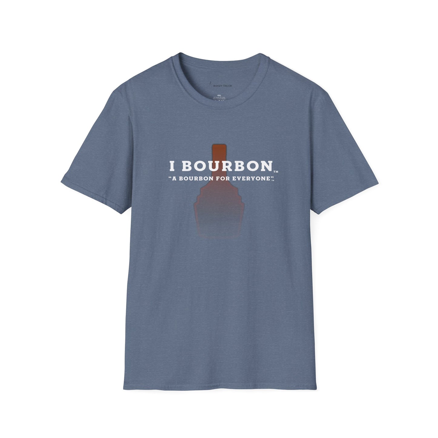 I Bourbon Faded Bottle Unisex Softstyle T-Shirt