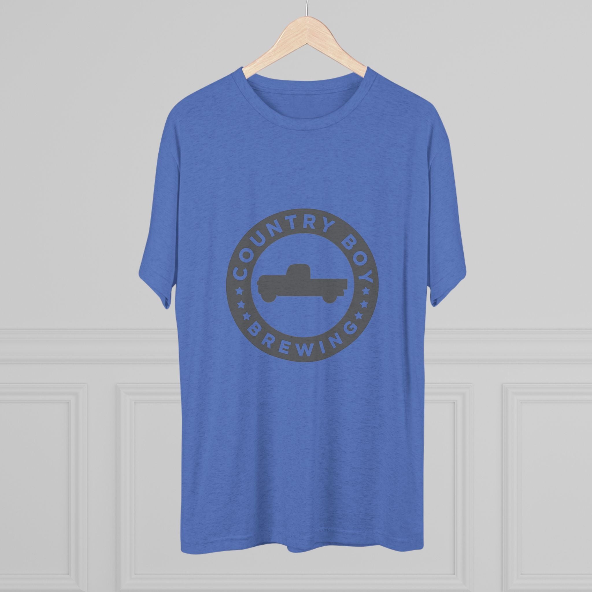 Country Boy Beer Logo Unisex Tri-Blend Crew Tee-27