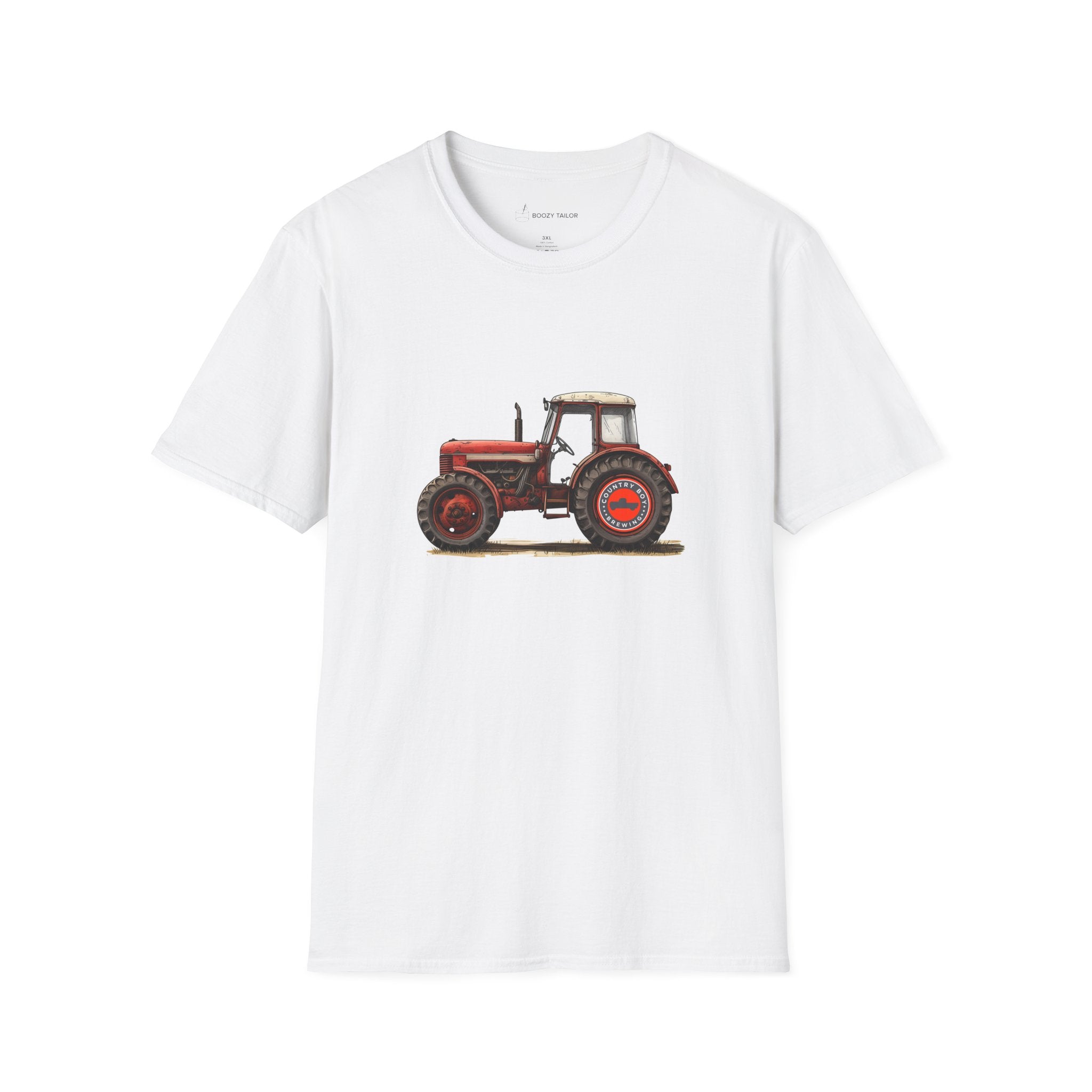 Country Boy Brewing Tractor Unisex Softstyle T-Shirt-4