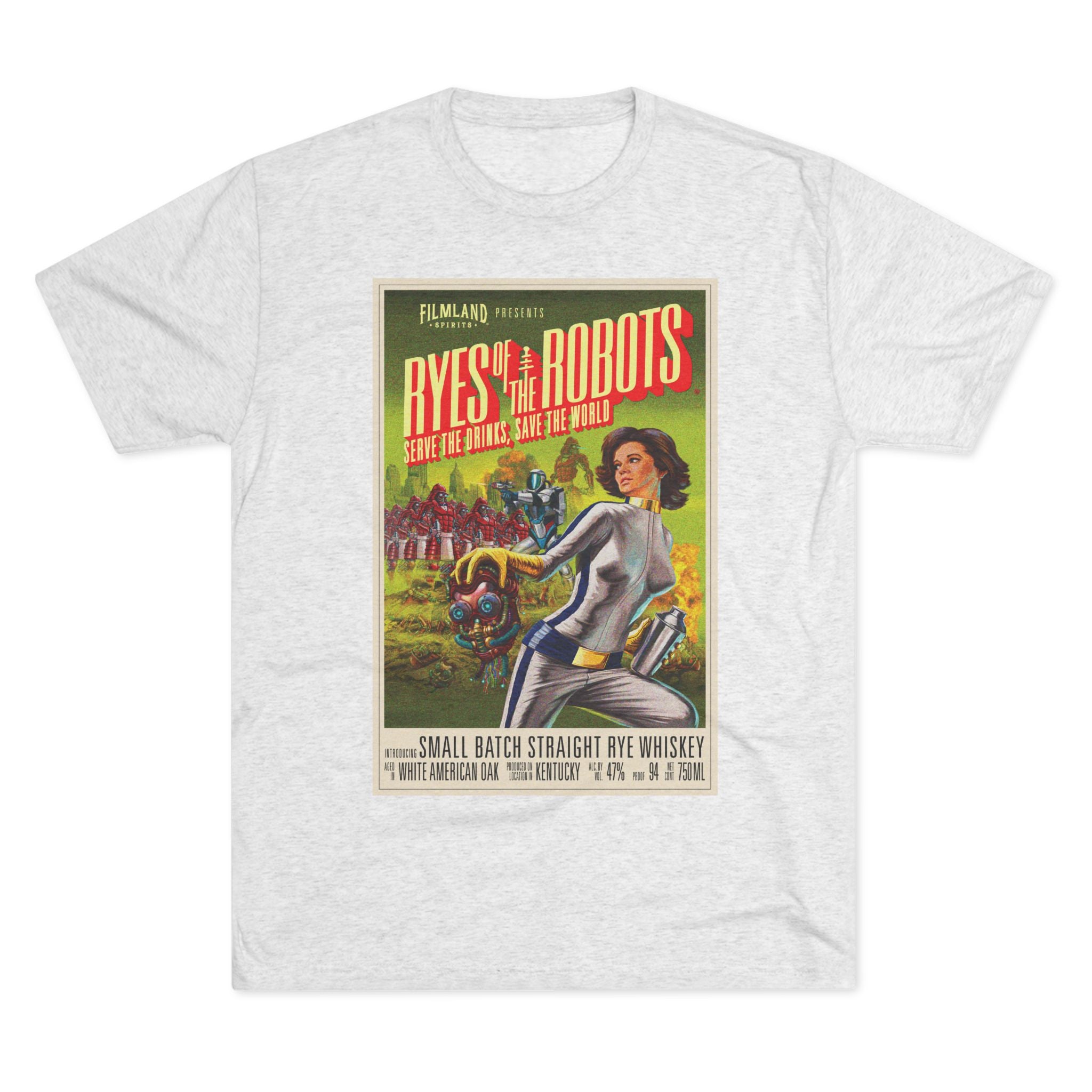 Filmland Ryes of the Robots Unisex Tri-Blend Crew Tee-5
