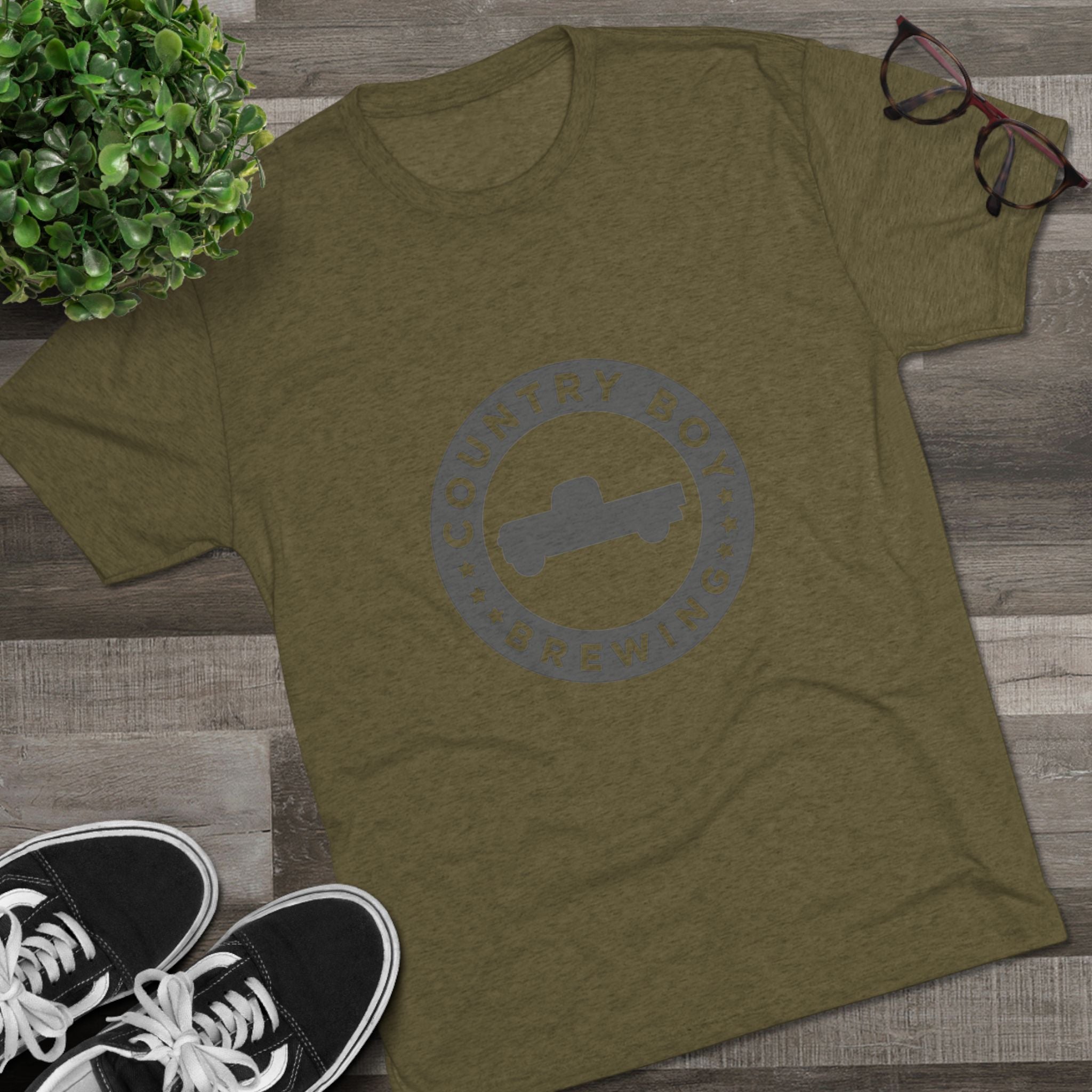 Country Boy Beer Logo Unisex Tri-Blend Crew Tee-20