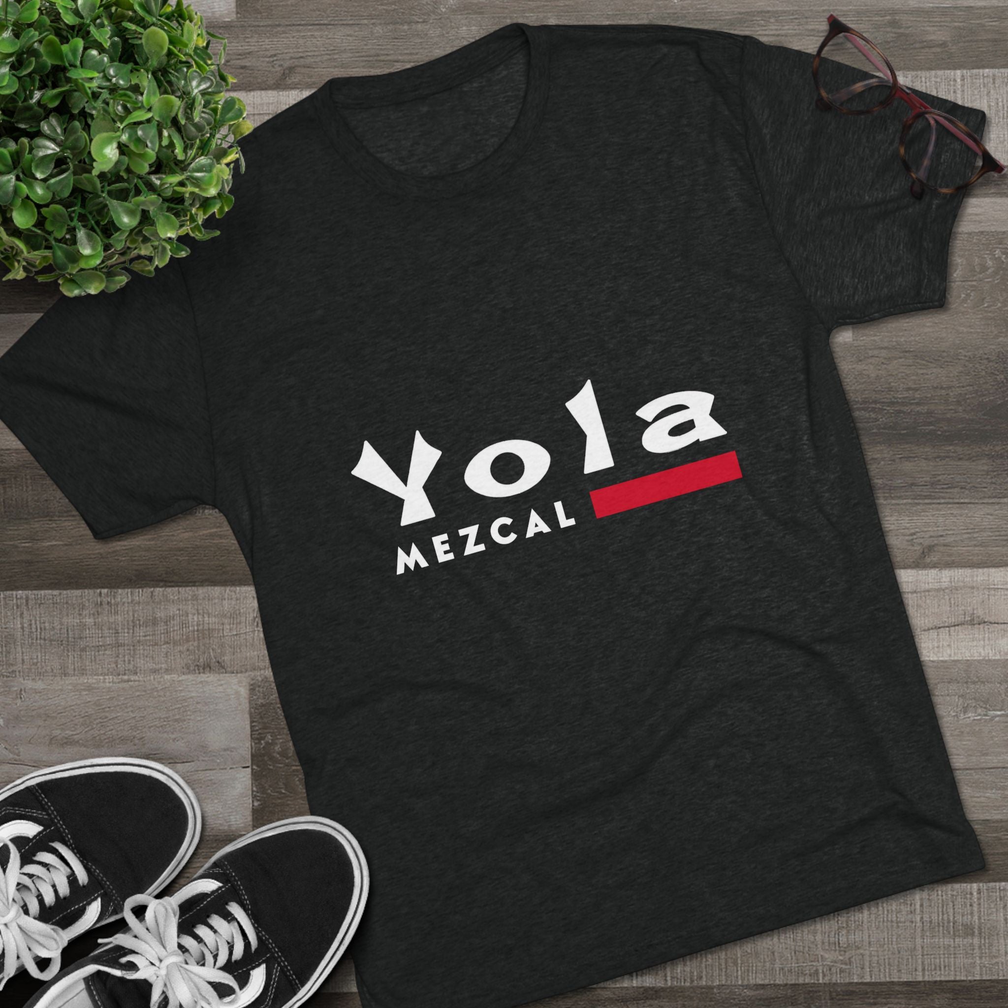 Yola Mezcal Logo Unisex Tri-Blend Crew Tee-10