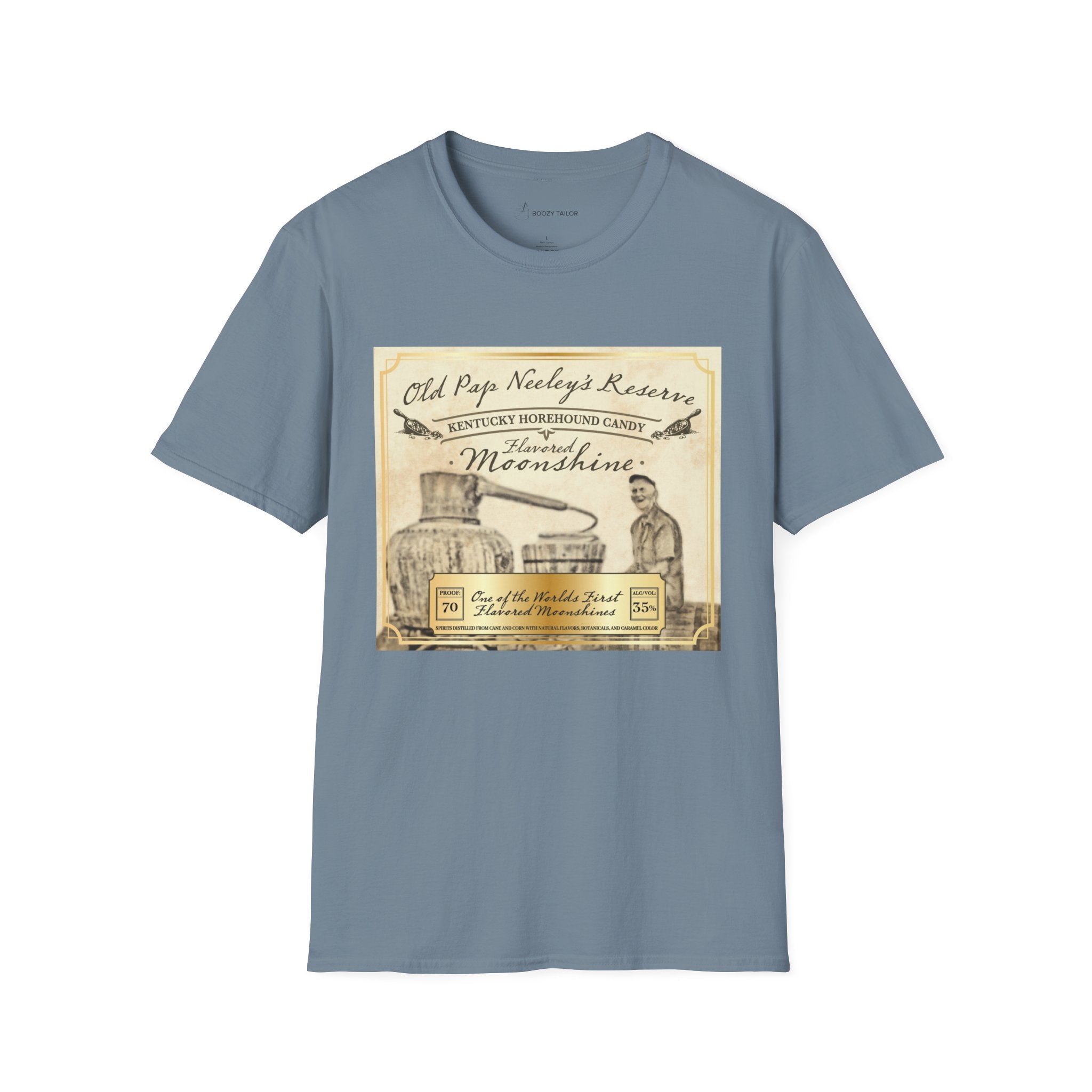 Old Pap Neeley's Reserve Moonshine Unisex Softstyle T-Shirt-9