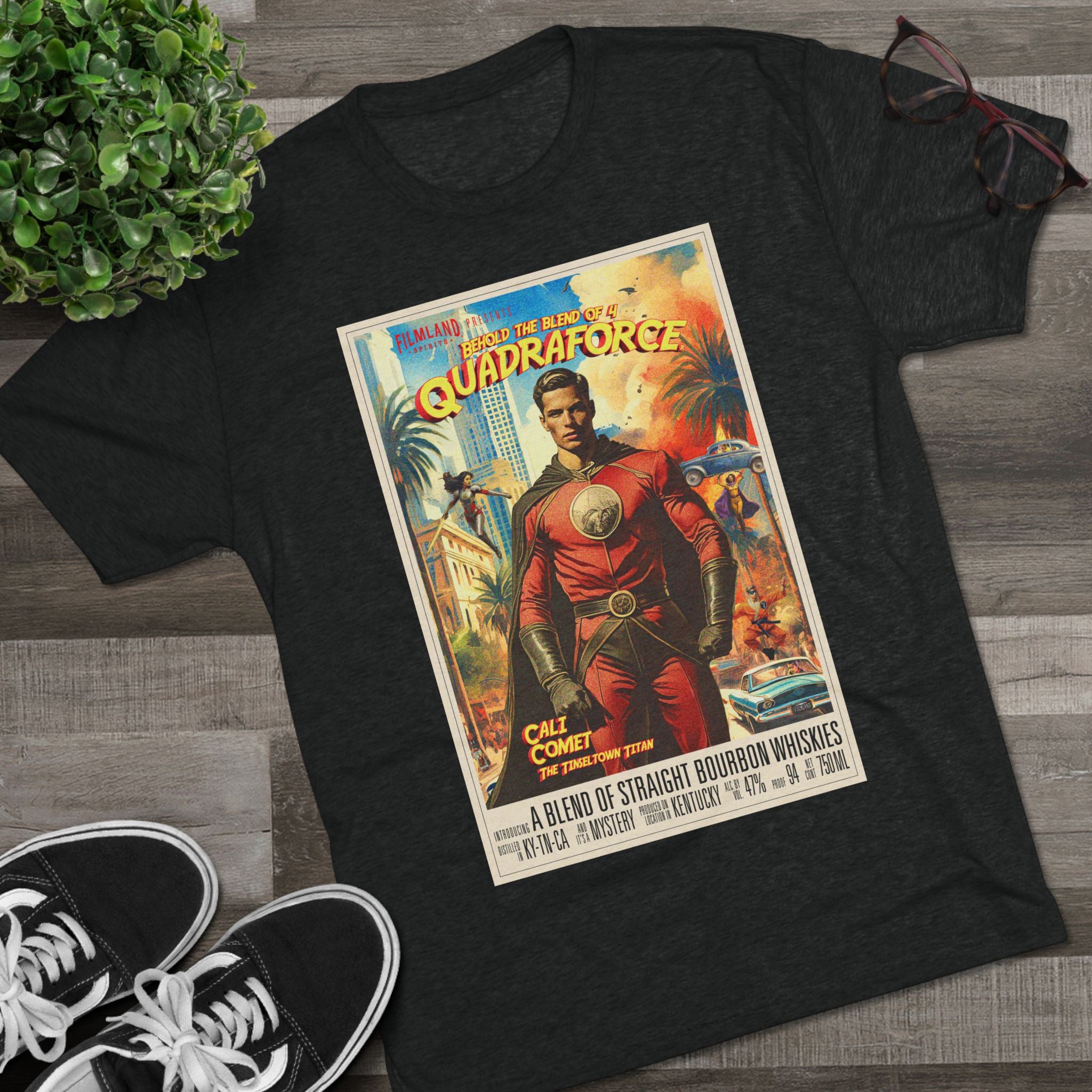 Filmland Quadraforce Unisex Tri-Blend Crew Tee-10