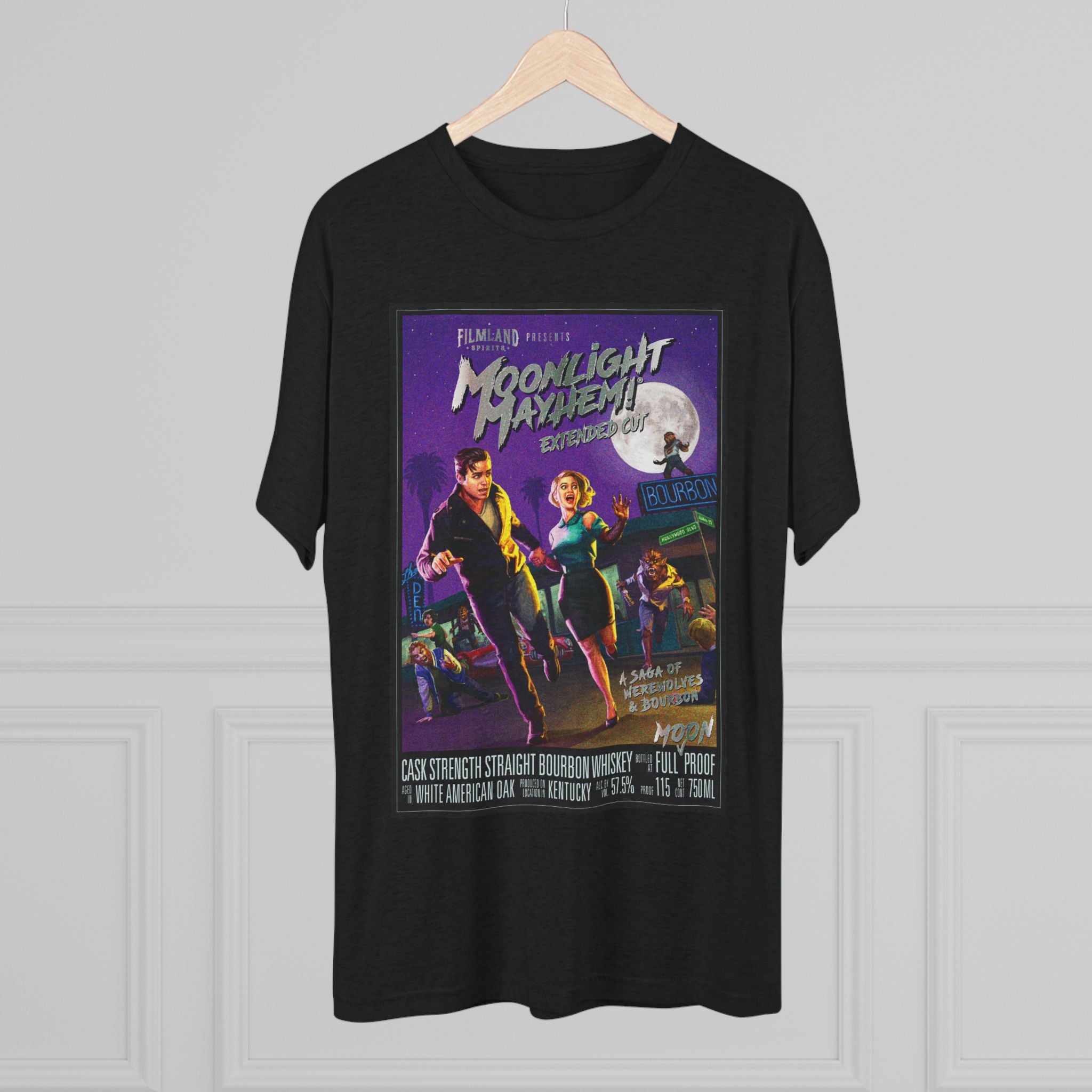 Filmland Moonlight Mayhem Unisex Tri-Blend Crew Tee-13