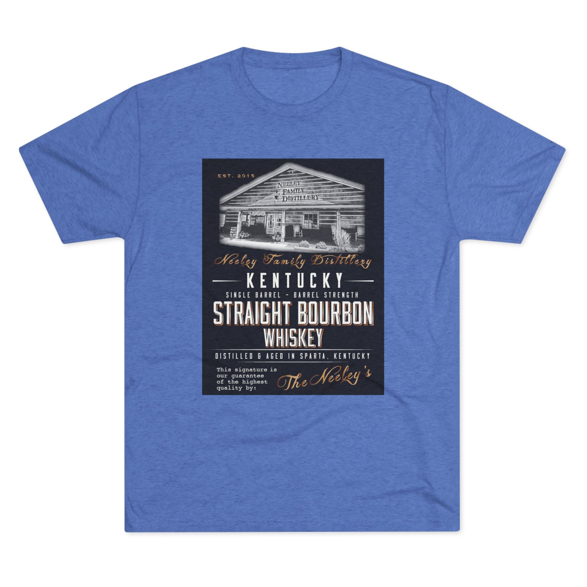 Neeley Family Distillery Bourbon Unisex Tri-Blend Crew Tee-5