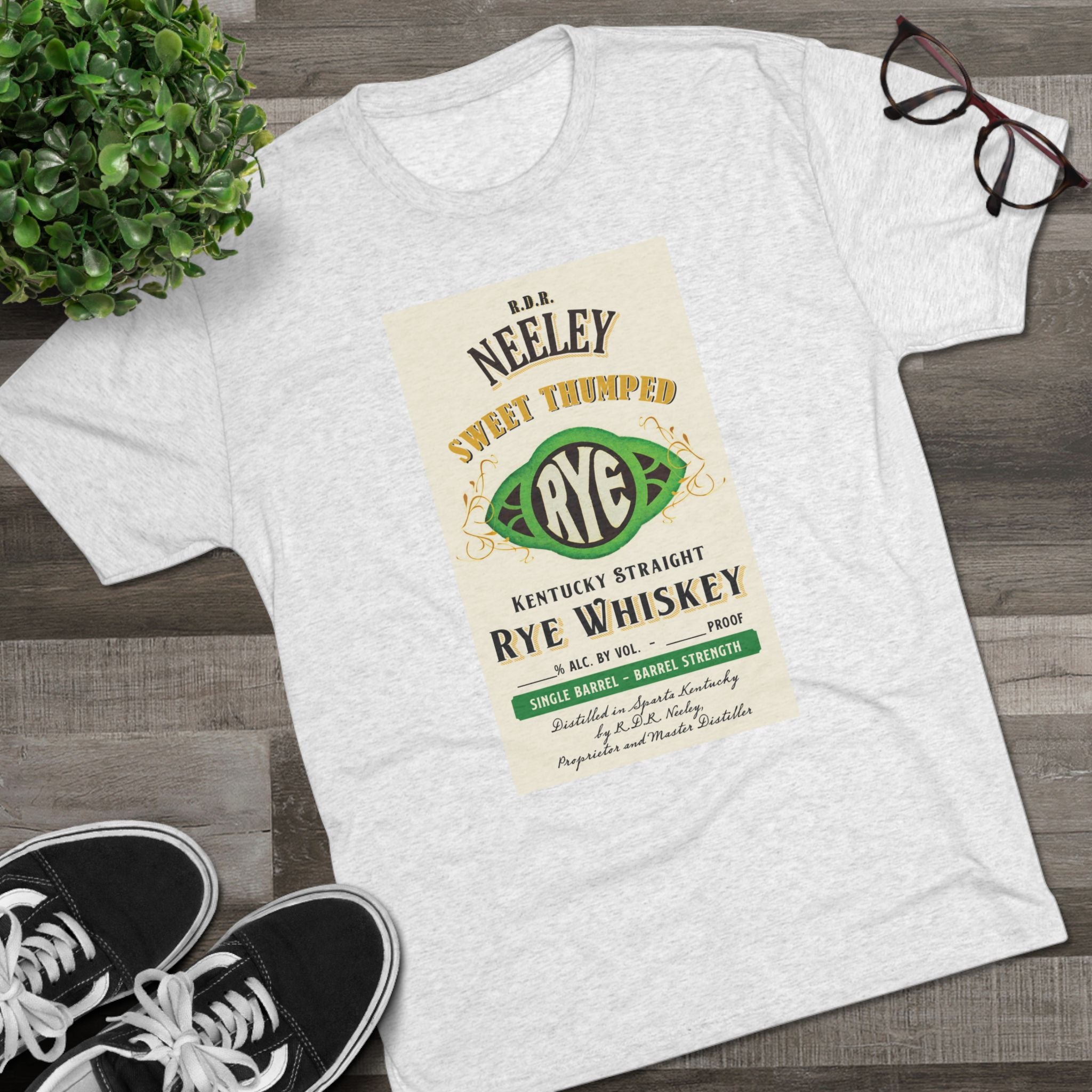 Neeley Sweet Thumped Rye Unisex Tri-Blend Crew Tee-10