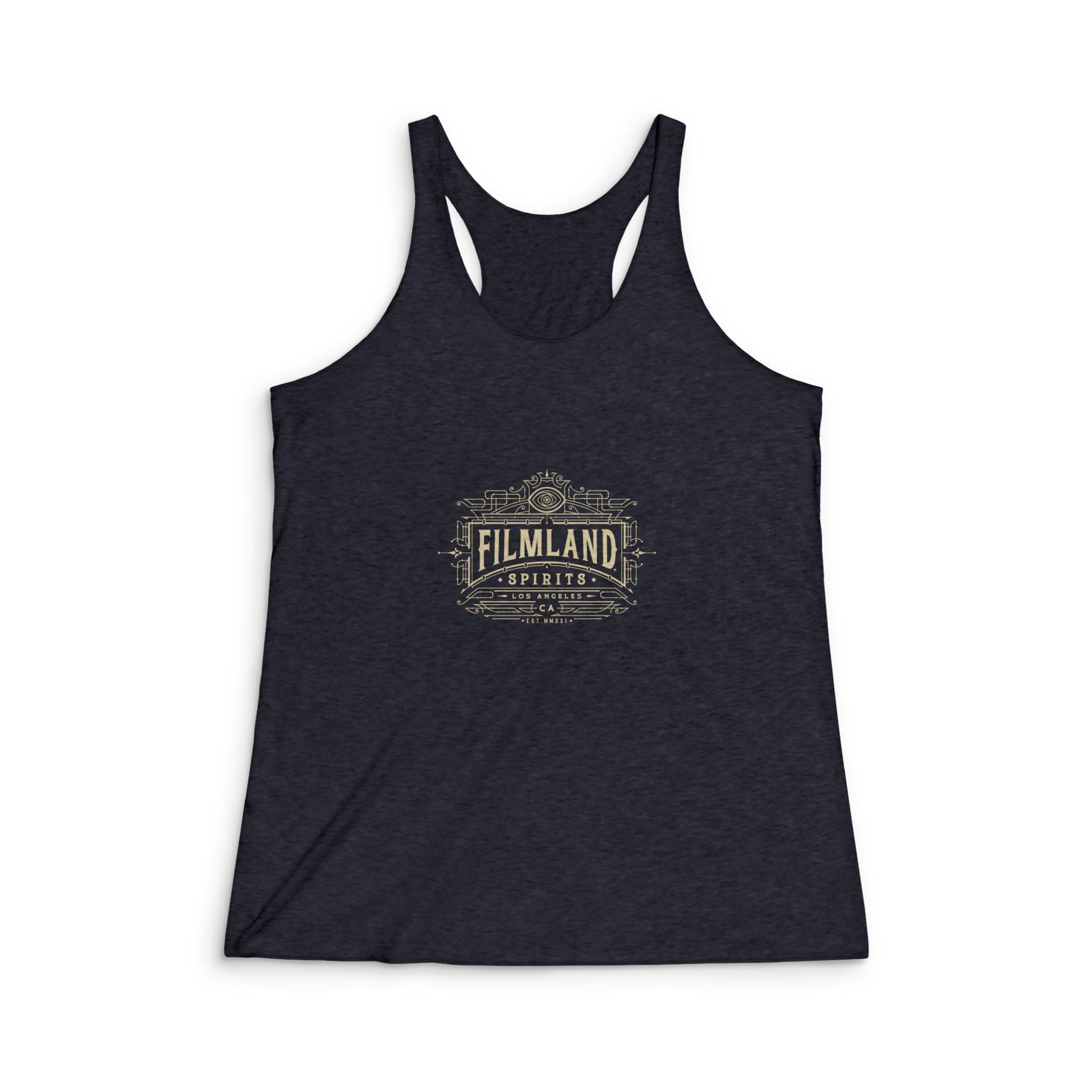 Filmland Women's Tri-Blend Racerback Tank-3
