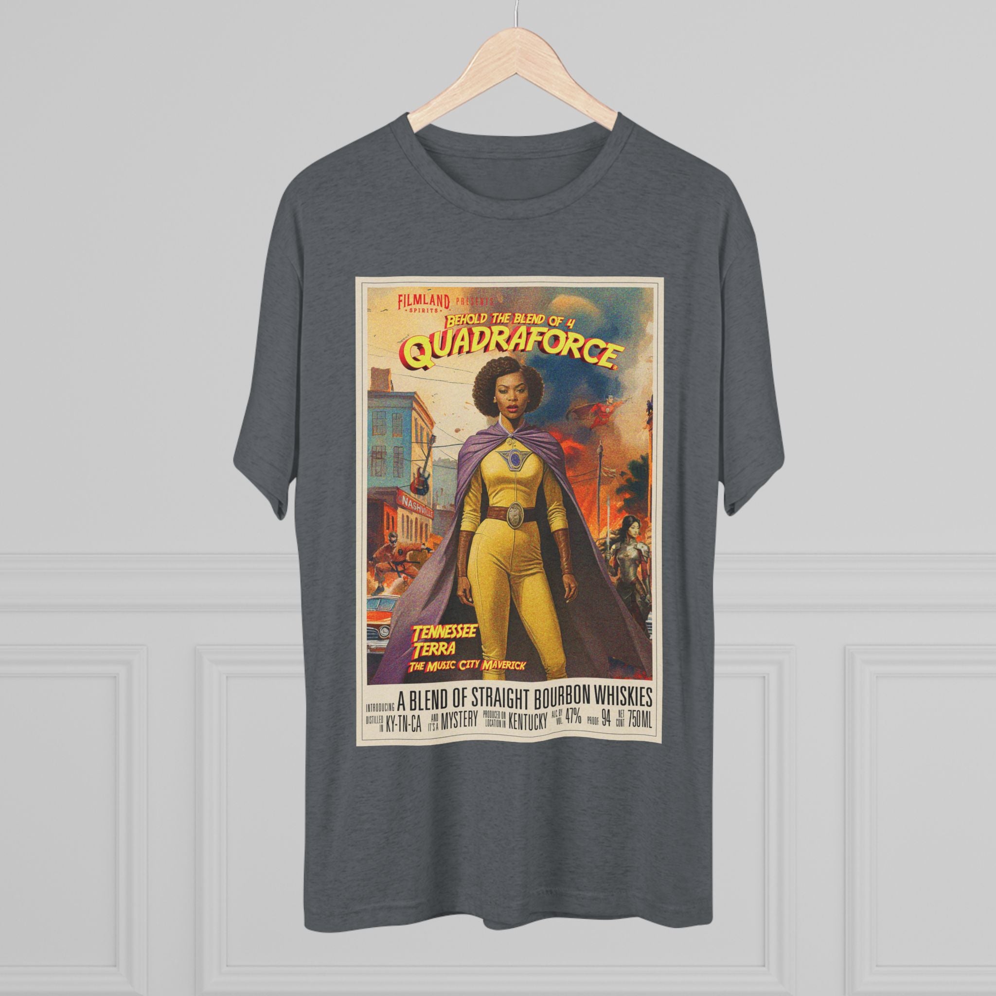 Filmland Quadraforce Unisex Tri-Blend Crew Tee-4