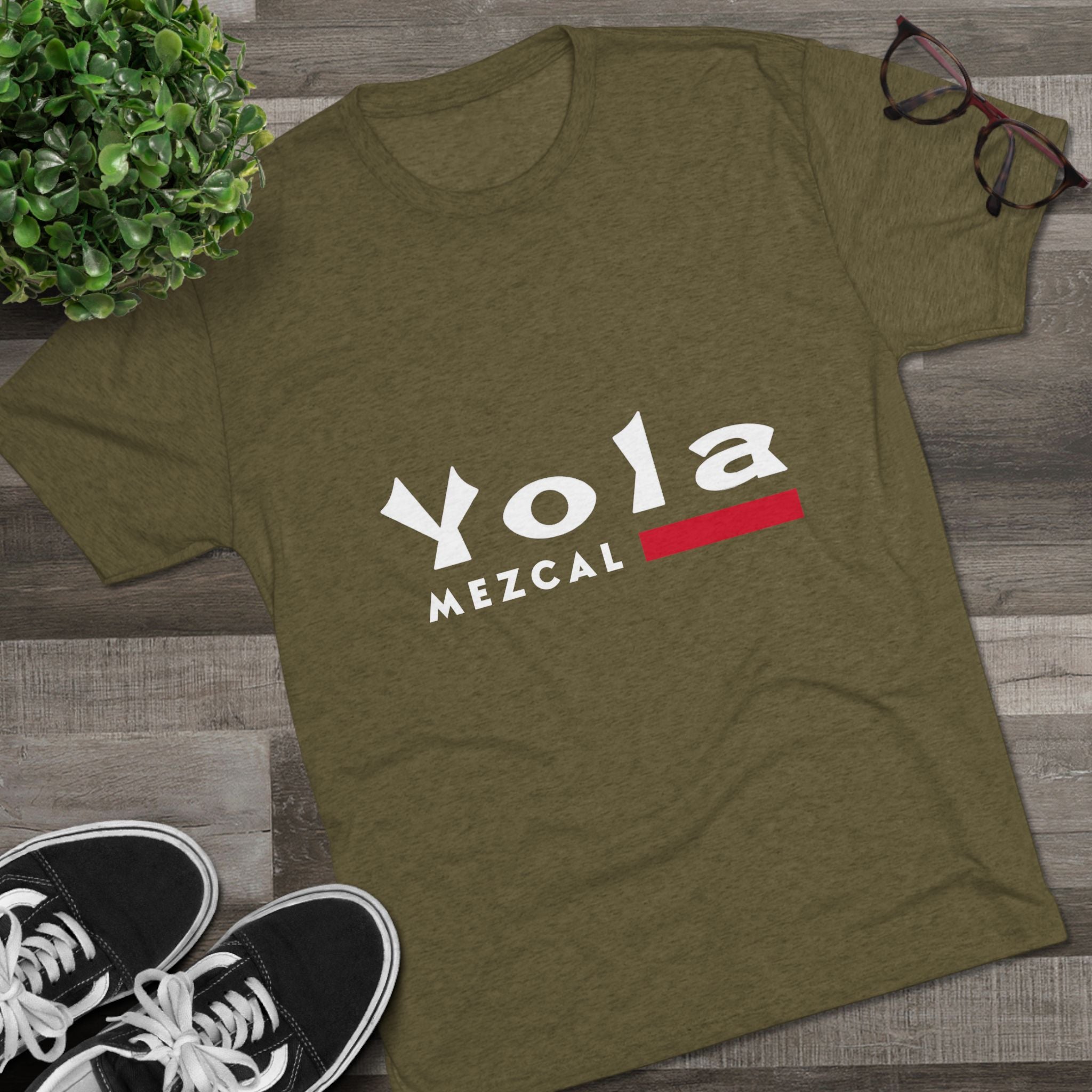 Yola Mezcal Logo Unisex Tri-Blend Crew Tee-13