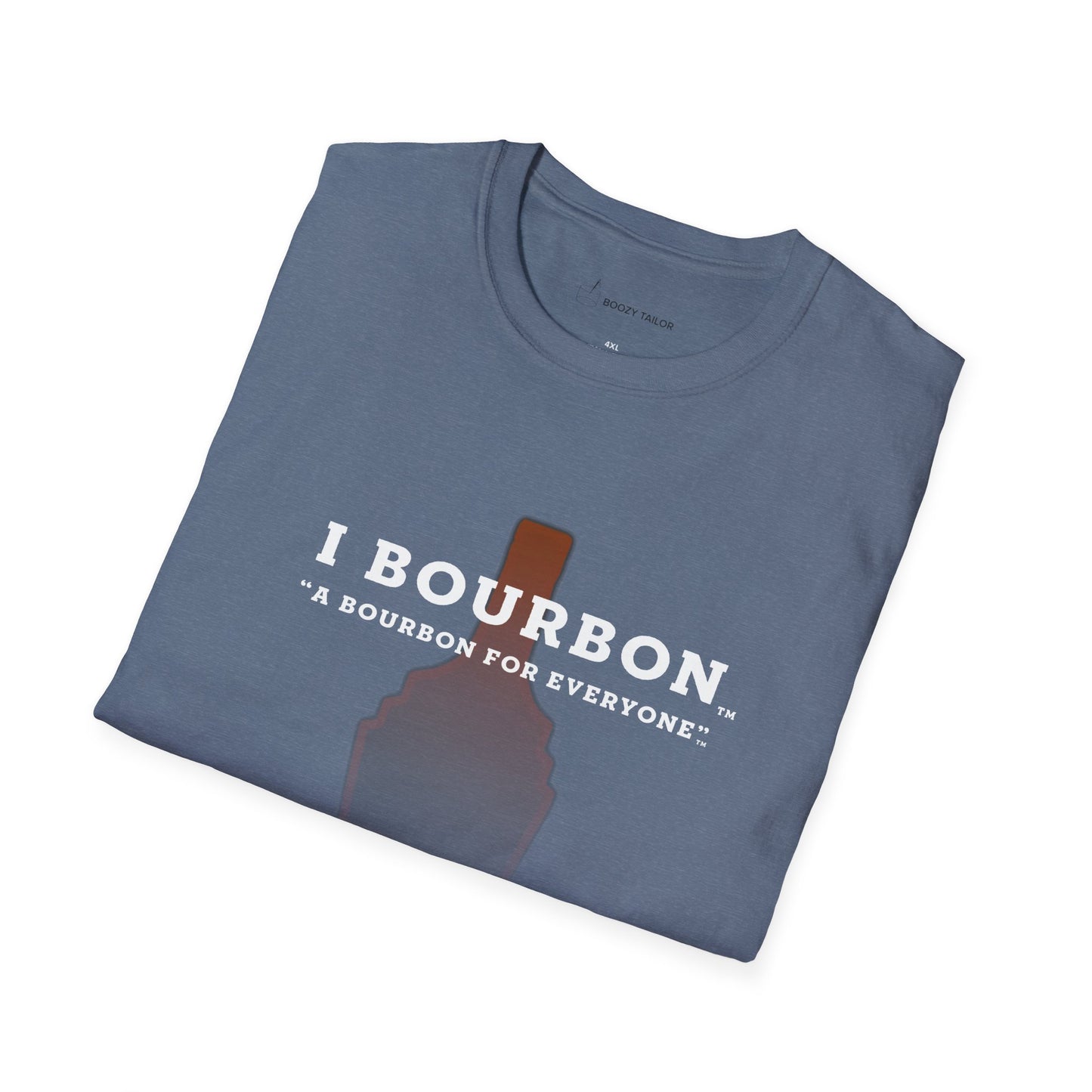 I Bourbon Faded Bottle Unisex Softstyle T-Shirt