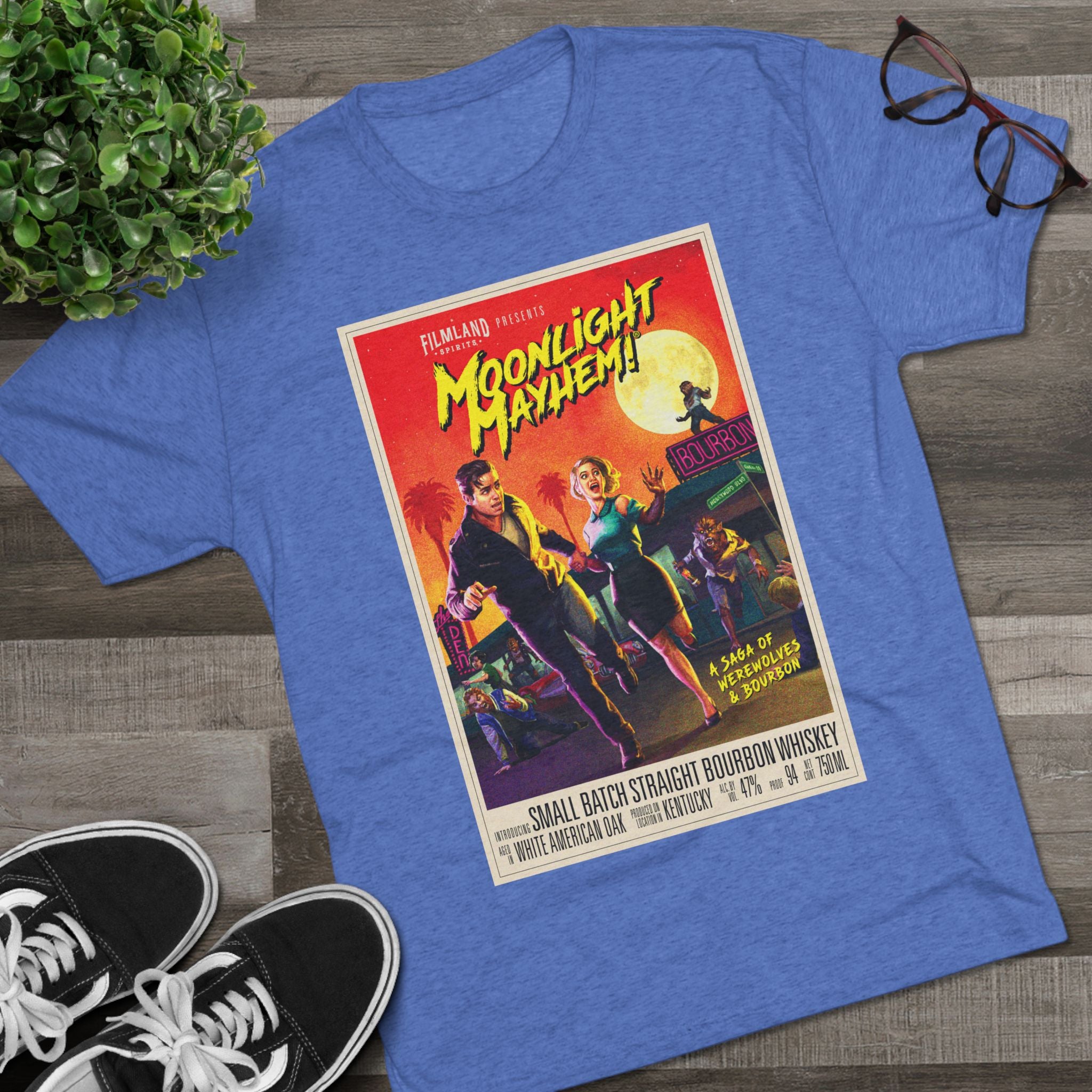 Filmland Moonlight Mayhem Unisex Tri-Blend Crew Tee-22