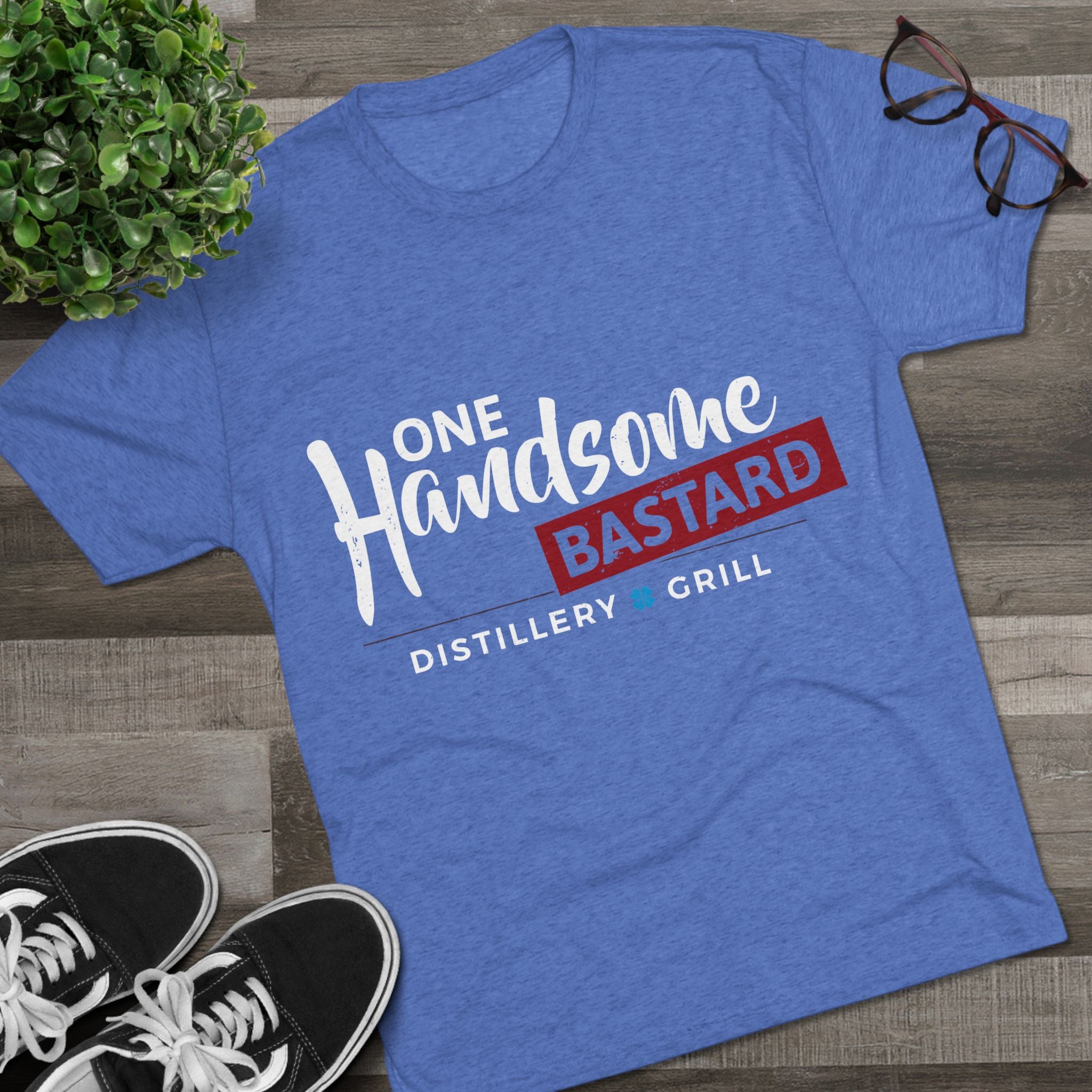 One Handsome Bastard Distillery Unisex Tri-Blend Crew Tee-21