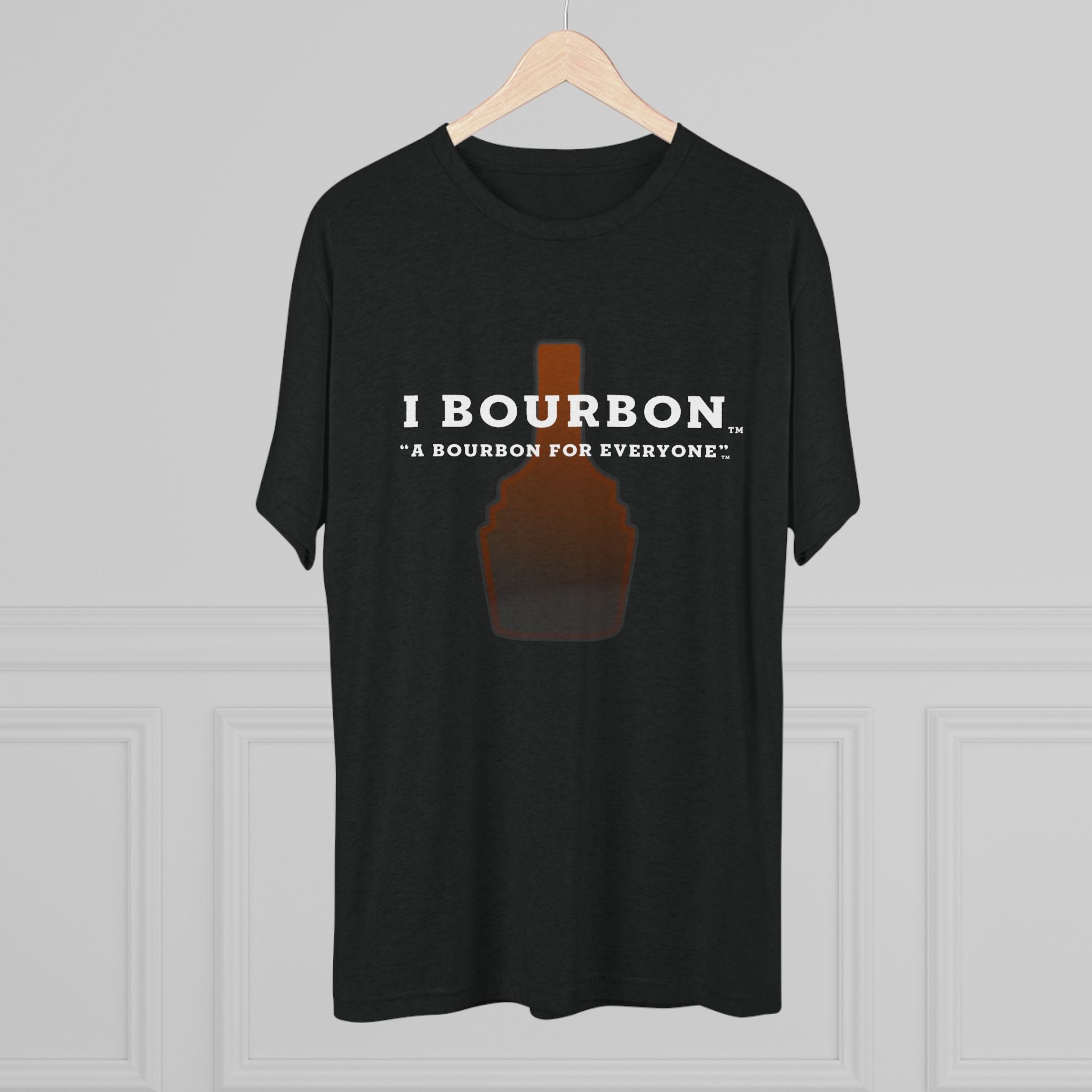I Bourbon Outline Unisex Tri-Blend Crew Tee-18