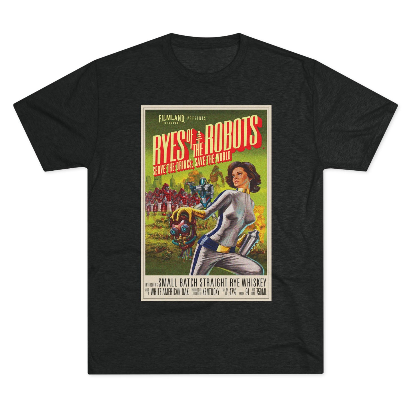 Filmland Ryes of the Robots Unisex Tri-Blend Crew Tee