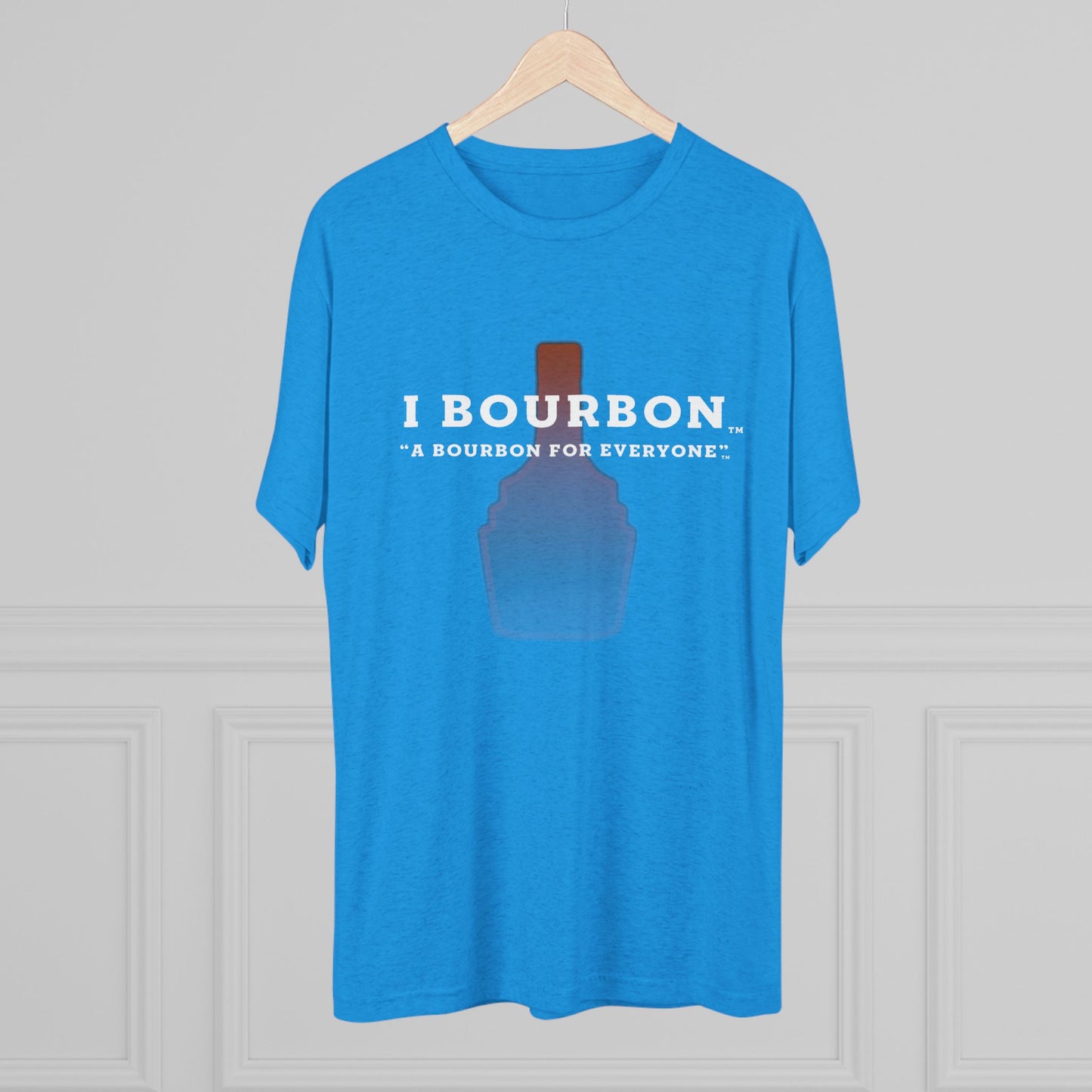I Bourbon Outline Unisex Tri-Blend Crew Tee