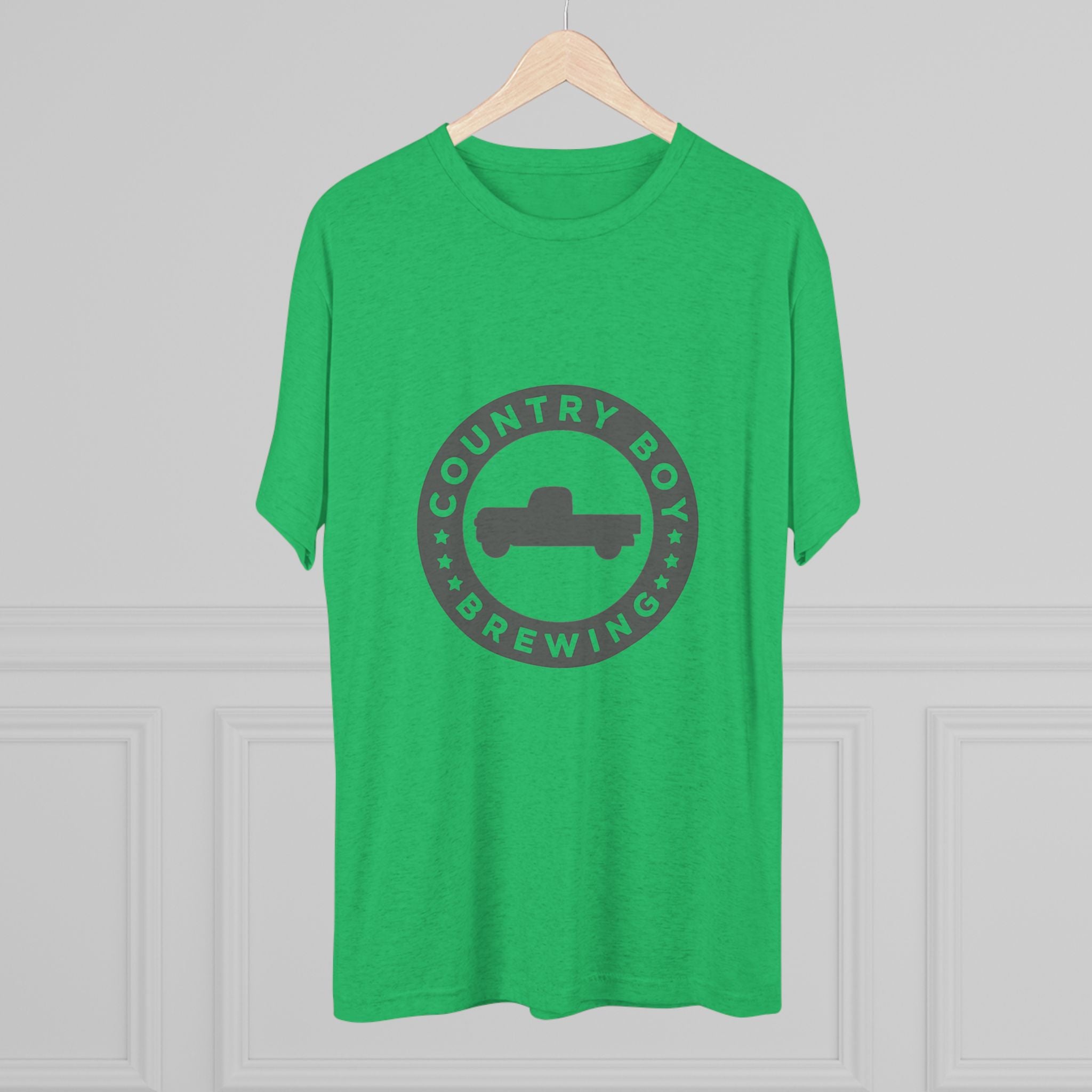 Country Boy Beer Logo Unisex Tri-Blend Crew Tee-24