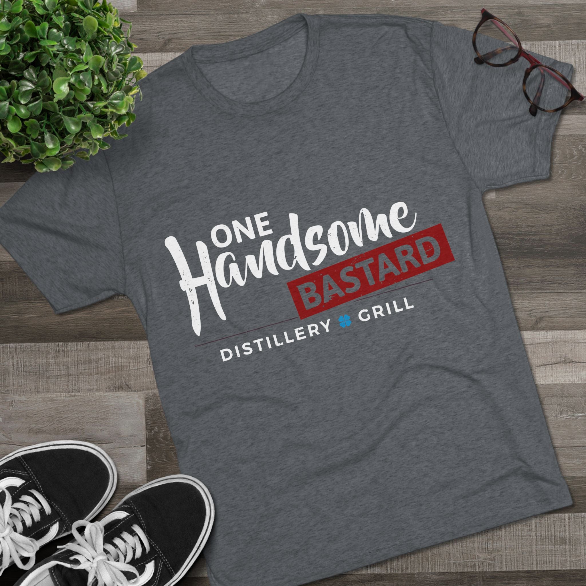 One Handsome Bastard Distillery Unisex Tri-Blend Crew Tee-27