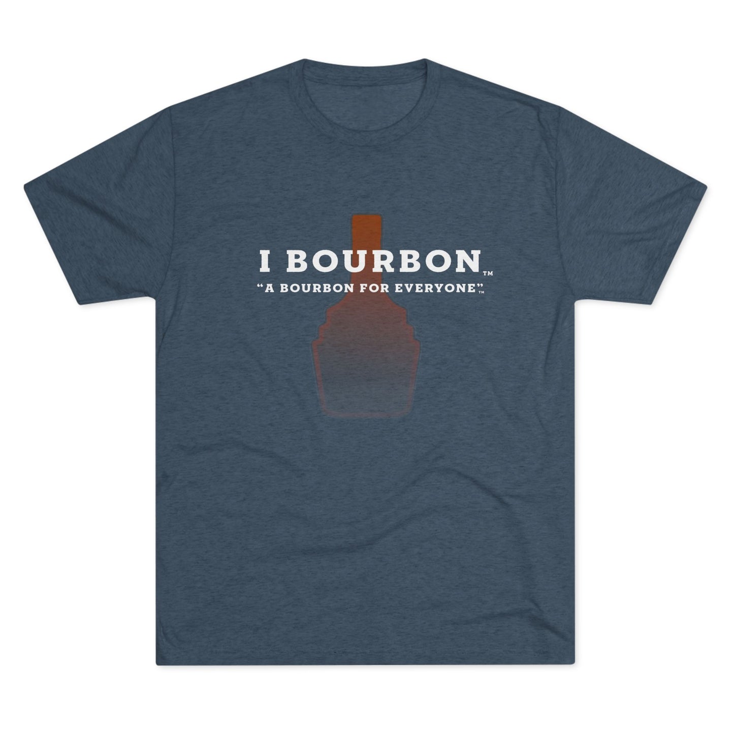 I Bourbon Outline Unisex Tri-Blend Crew Tee