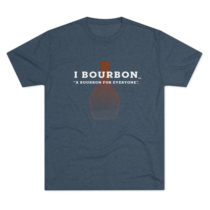 I Bourbon Outline Unisex Tri-Blend Crew Tee