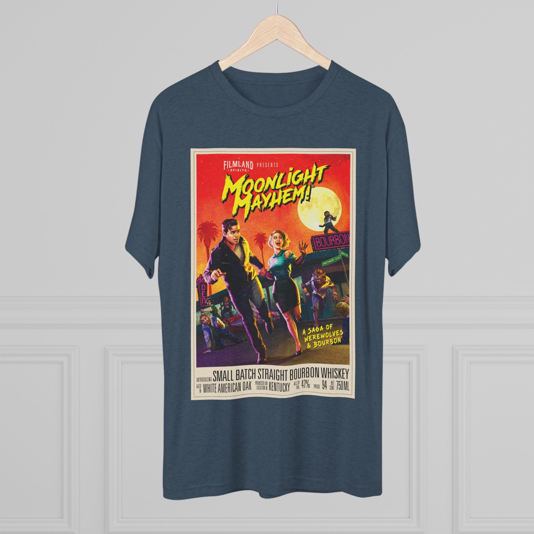 Filmland Moonlight Mayhem Unisex Tri-Blend Crew Tee-18