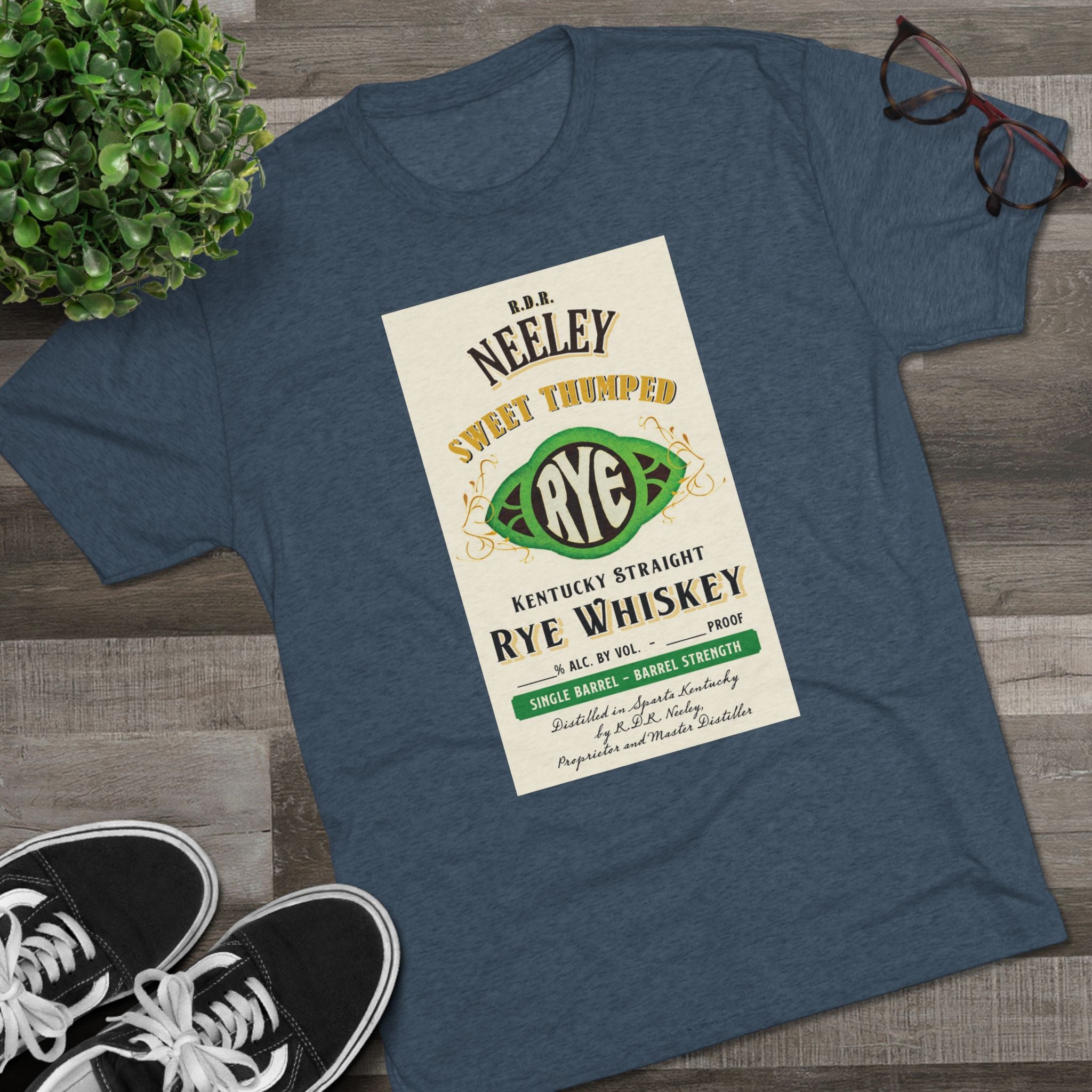 Neeley Sweet Thumped Rye Unisex Tri-Blend Crew Tee-13