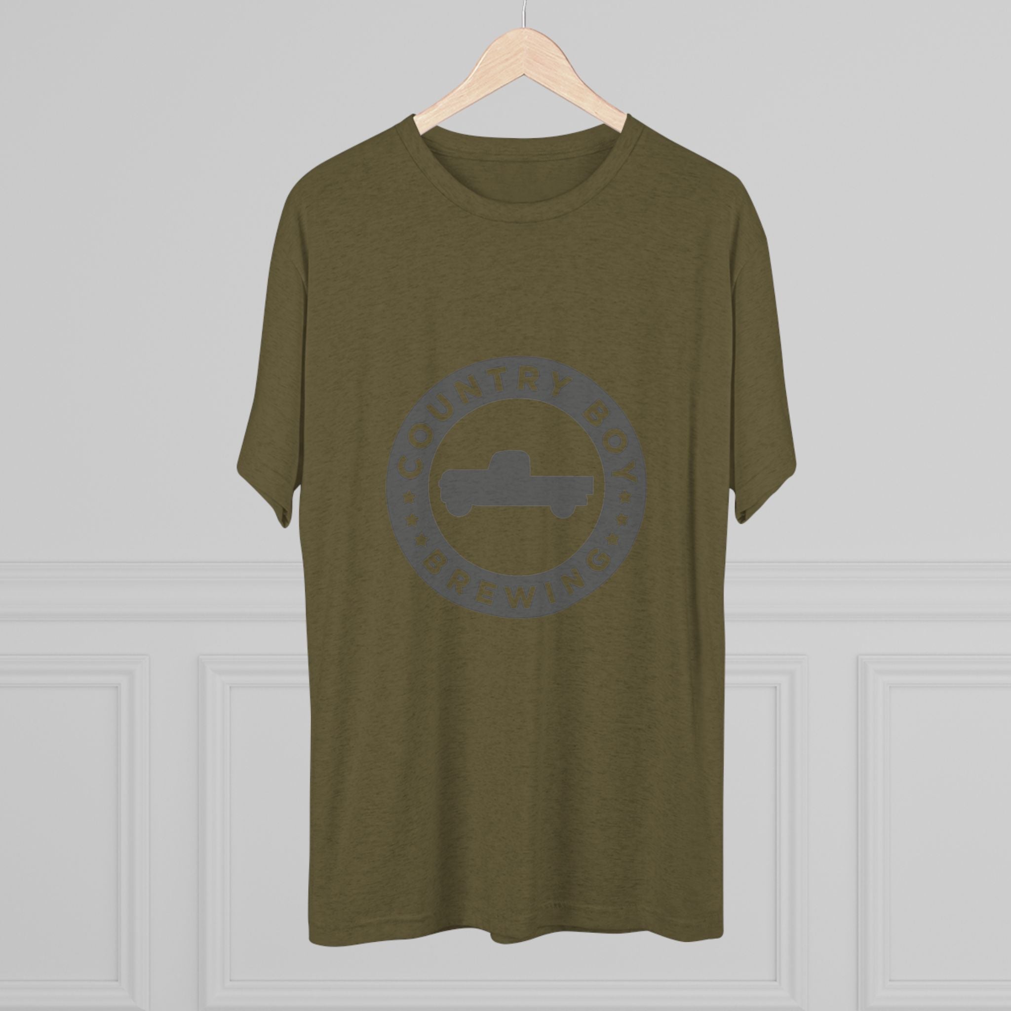 Country Boy Beer Logo Unisex Tri-Blend Crew Tee-21