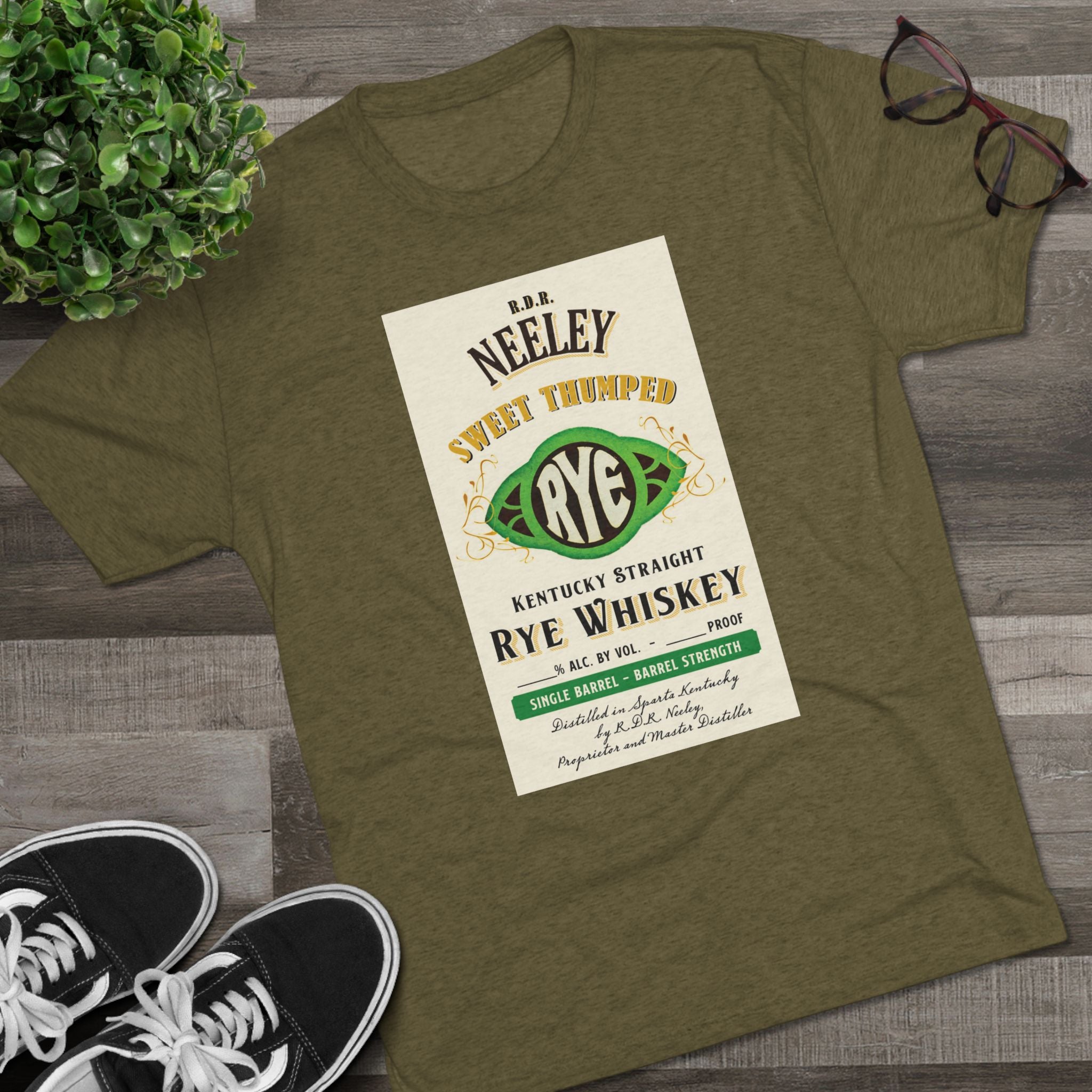 Neeley Sweet Thumped Rye Unisex Tri-Blend Crew Tee-7