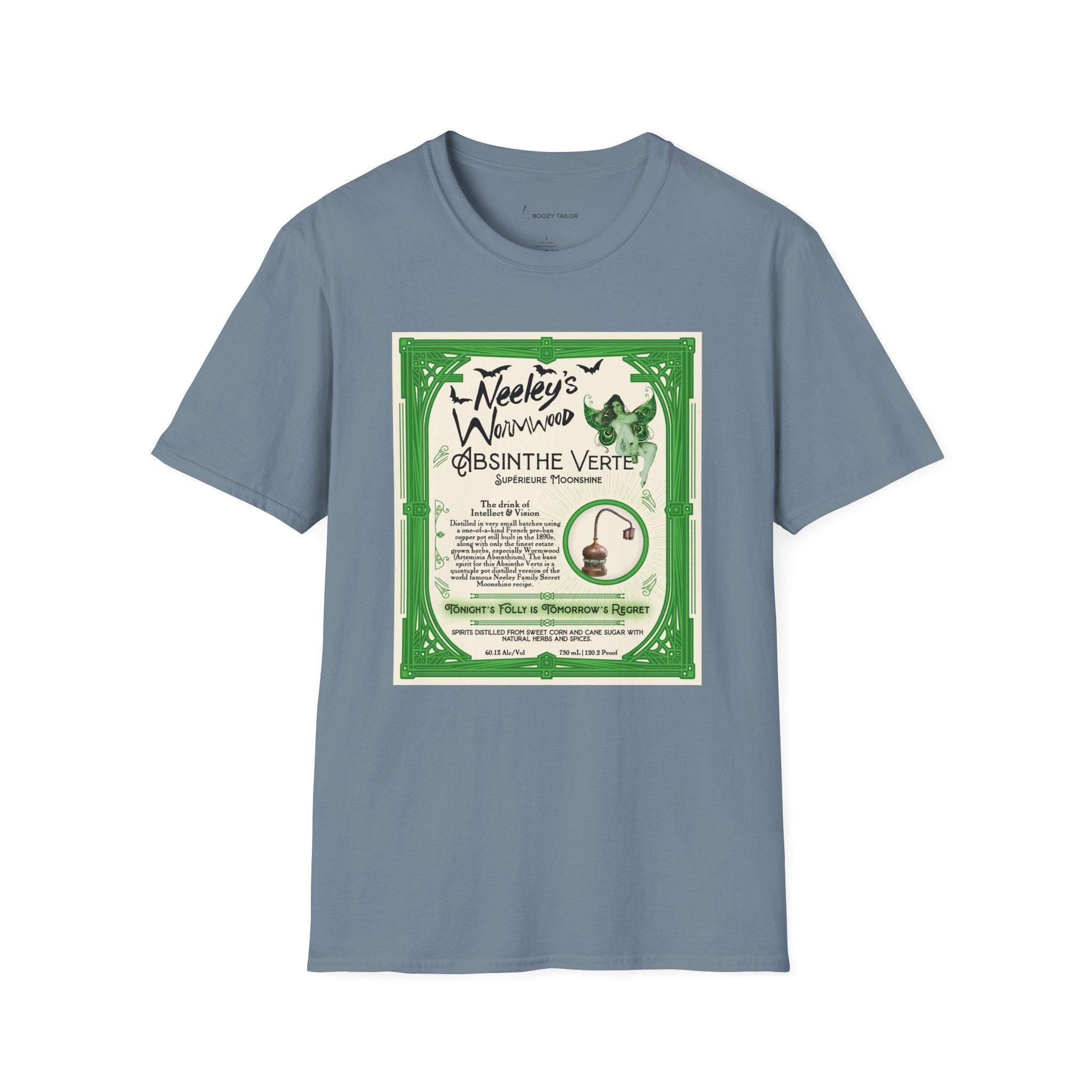 Neeley's Wormwood Absinthe Unisex Softstyle T-Shirt-5