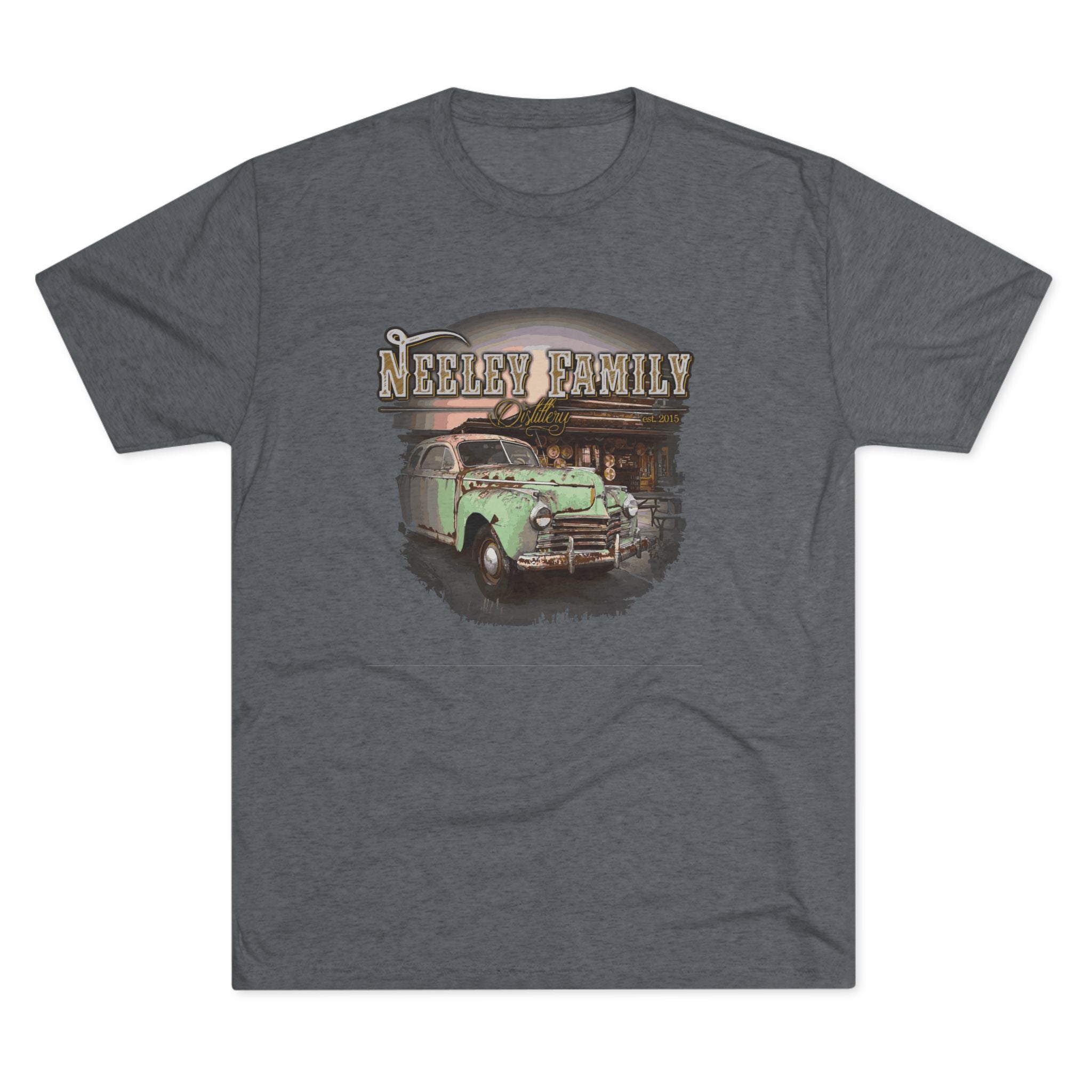Neeley Family Distillery Car Unisex Tri-Blend Crew Tee-5
